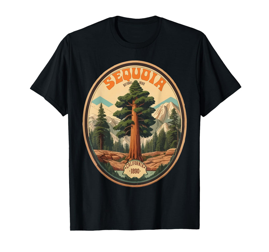 Sequoia National Park Tree Illustration T-Shirt - Custom Art Print Unisex - T-Shirt, Sweatshirt, Hoodie
