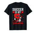 Valentine Soccer Player Heart Sports T-Shirt - Unique Graphic Unisex - T-Shirt, Sweatshirt, Hoodie