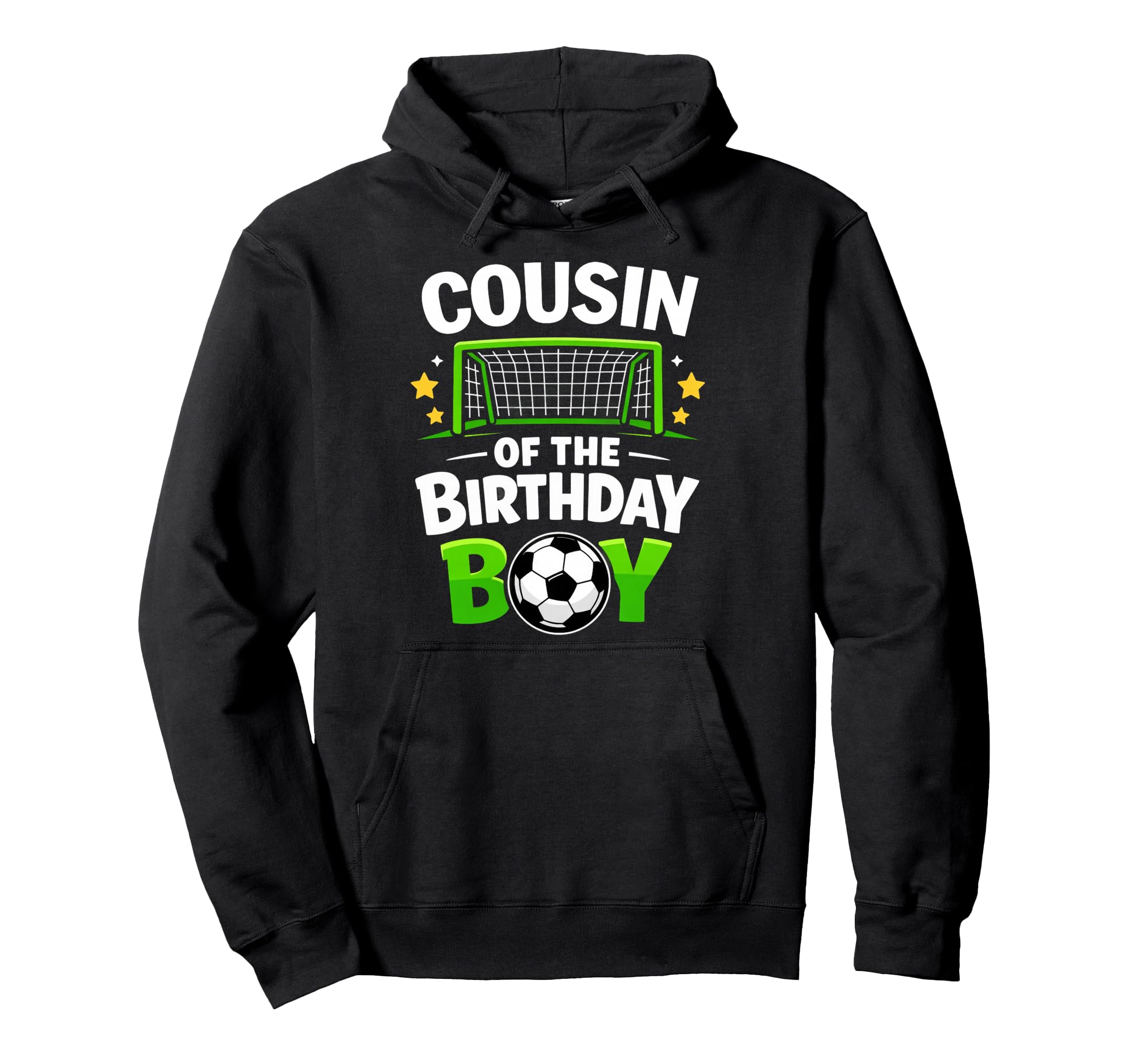 Cousin Birthday Soccer Ball Hoodie - Minimalist Print for Adults - T-Shirt, Sweatshirt, Hoodie