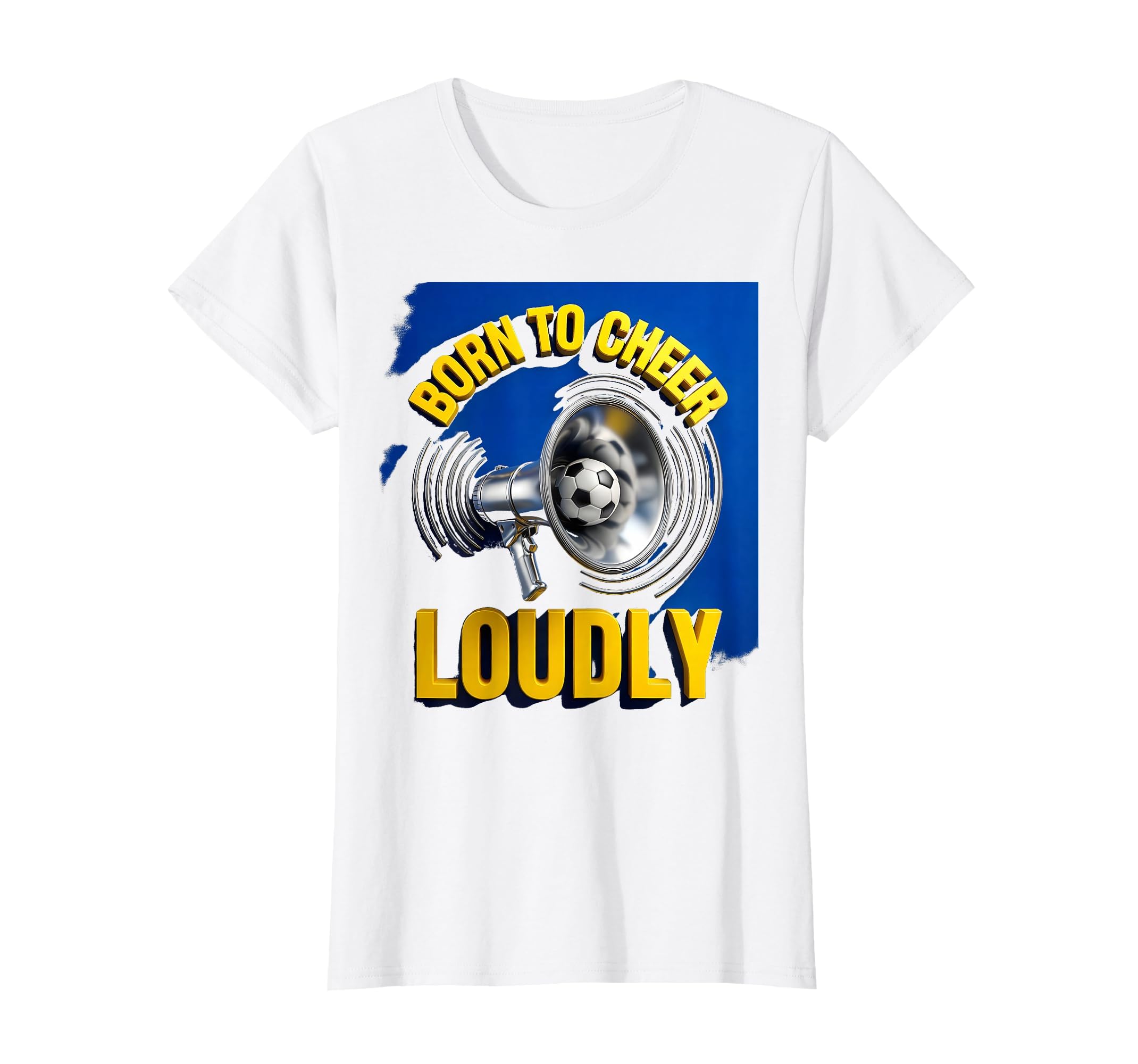 Born To Cheer Loudly Soccer Mom T-Shirt - Aesthetic Graphic for Adults - T-Shirt, Sweatshirt, Hoodie