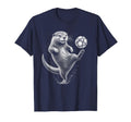 Funny Otter Juggling Soccer Ball Football T-Shirt - Unique Graphic Unisex - T-Shirt, Sweatshirt, Hoodie