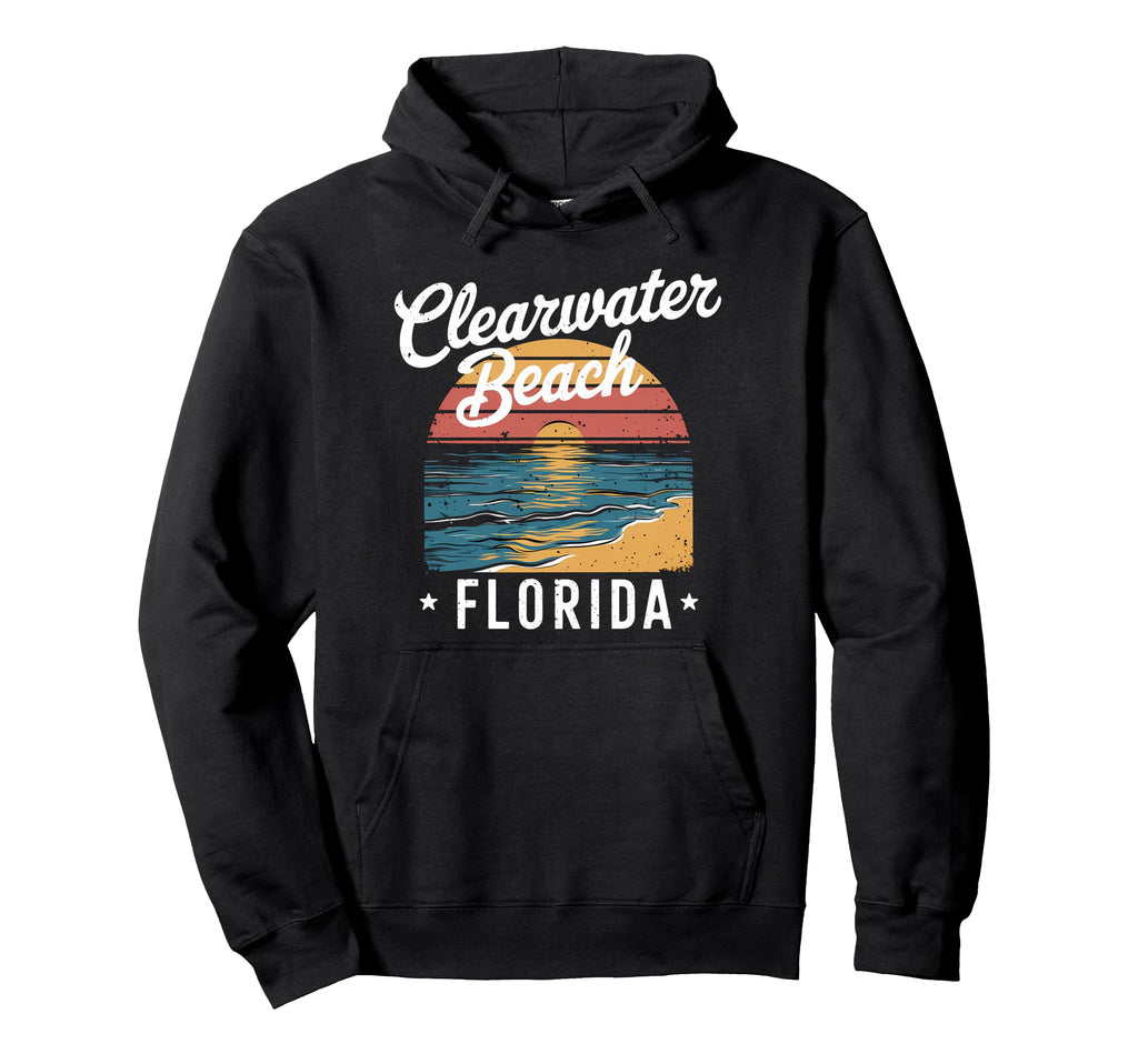 Clearwater Beach Florida Coastal Sunset Hoodie - Unique Graphic Men Women - T-Shirt, Sweatshirt, Hoodie