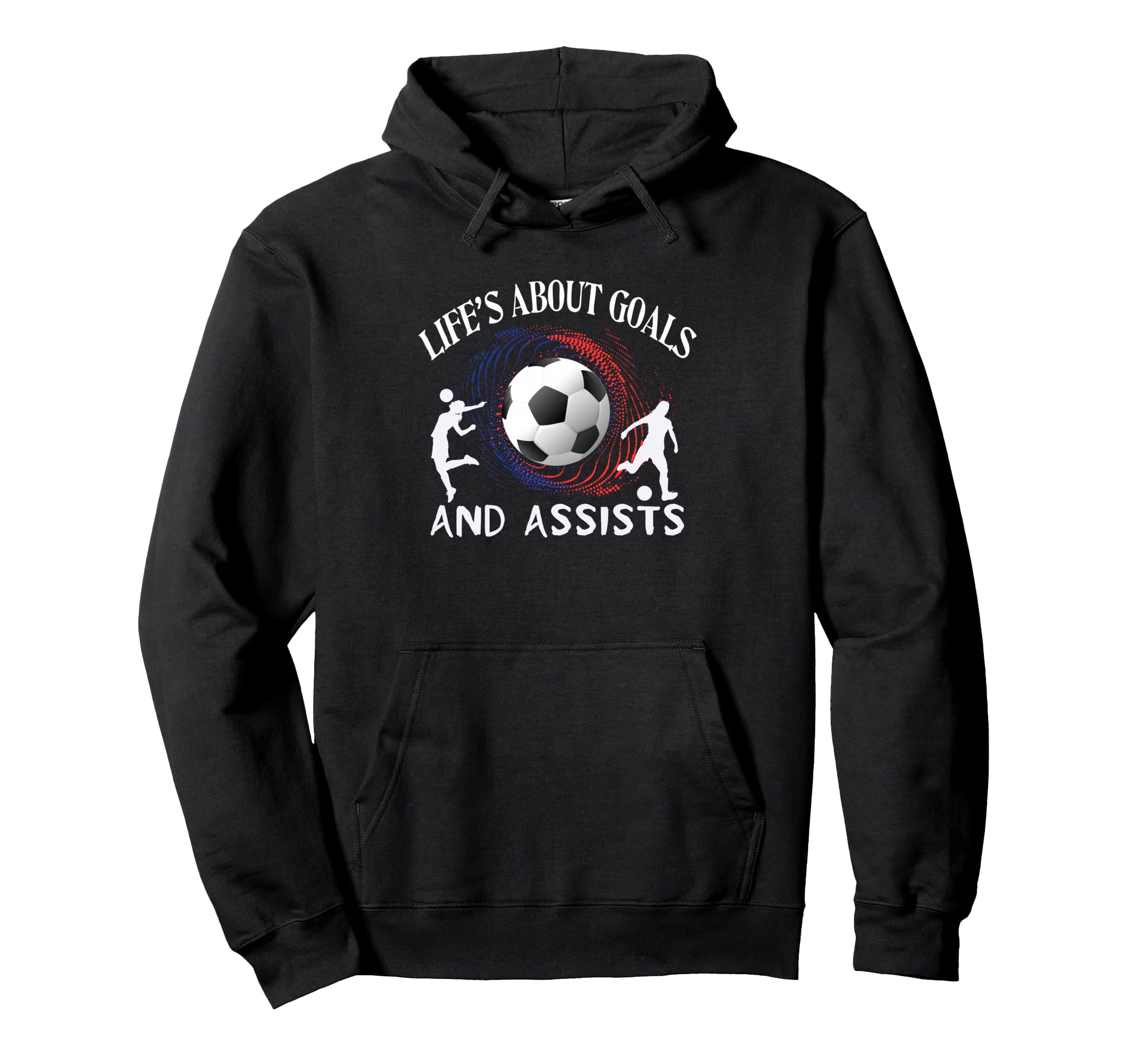Lifes About Goals And Assists Hoodie - Fun Novelty Design for Adults - T-Shirt, Sweatshirt, Hoodie