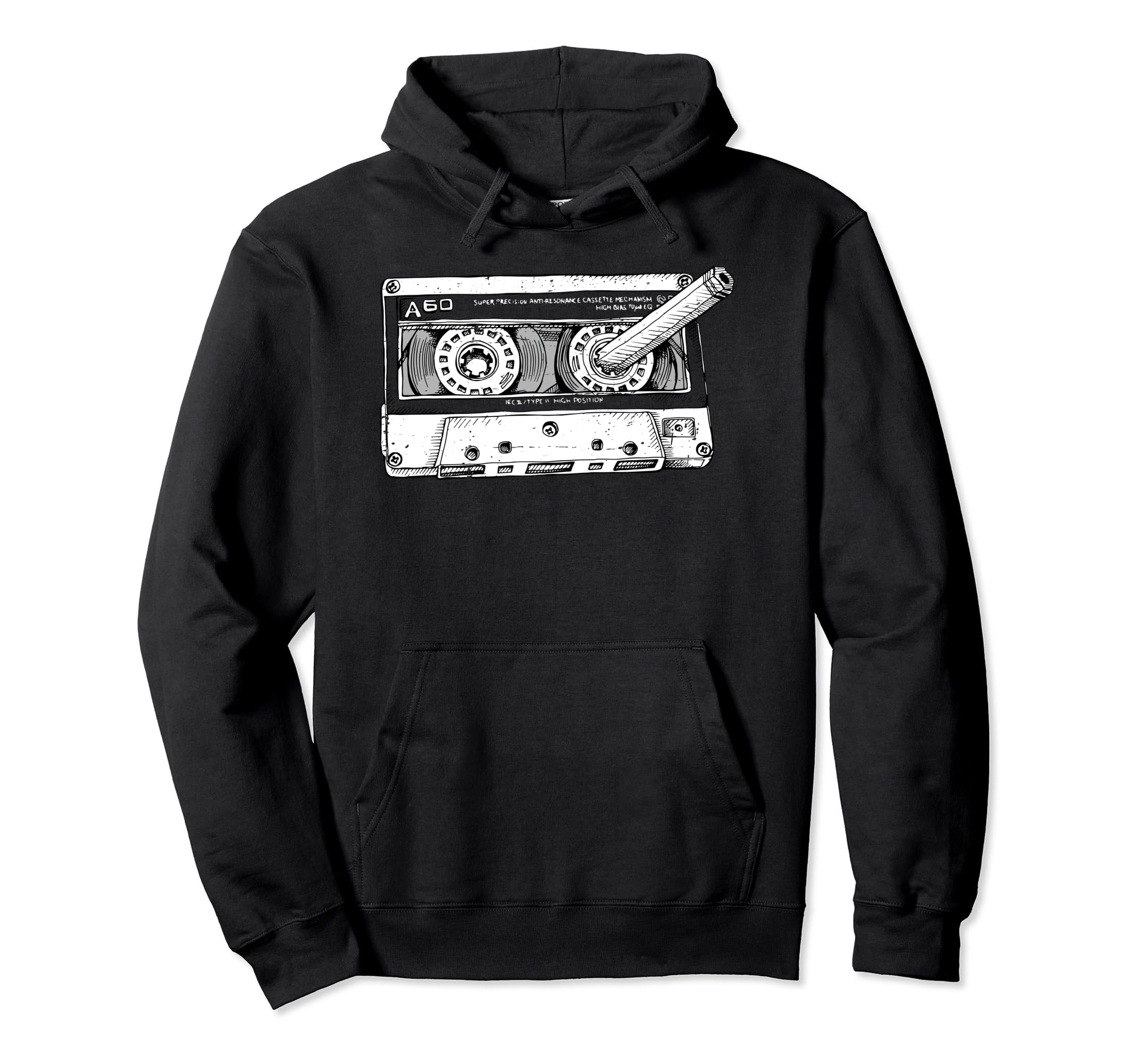 80S Cassette Music Tape Pencil 1980S Hoodie - Novelty Apparel Unisex - T-Shirt, Sweatshirt, Hoodie