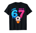I Was 6 Now Im 7 7Th Birthday Ice Cream T-Shirt - Graphic Print Unisex - T-Shirt, Sweatshirt, Hoodie