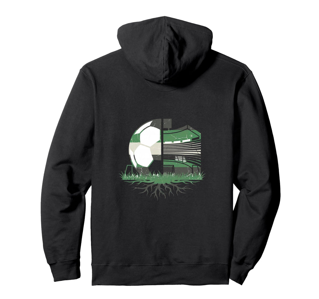 Soccer Ball Field Fusion Nature Hoodie - Minimalist Print Unisex - T-Shirt, Sweatshirt, Hoodie
