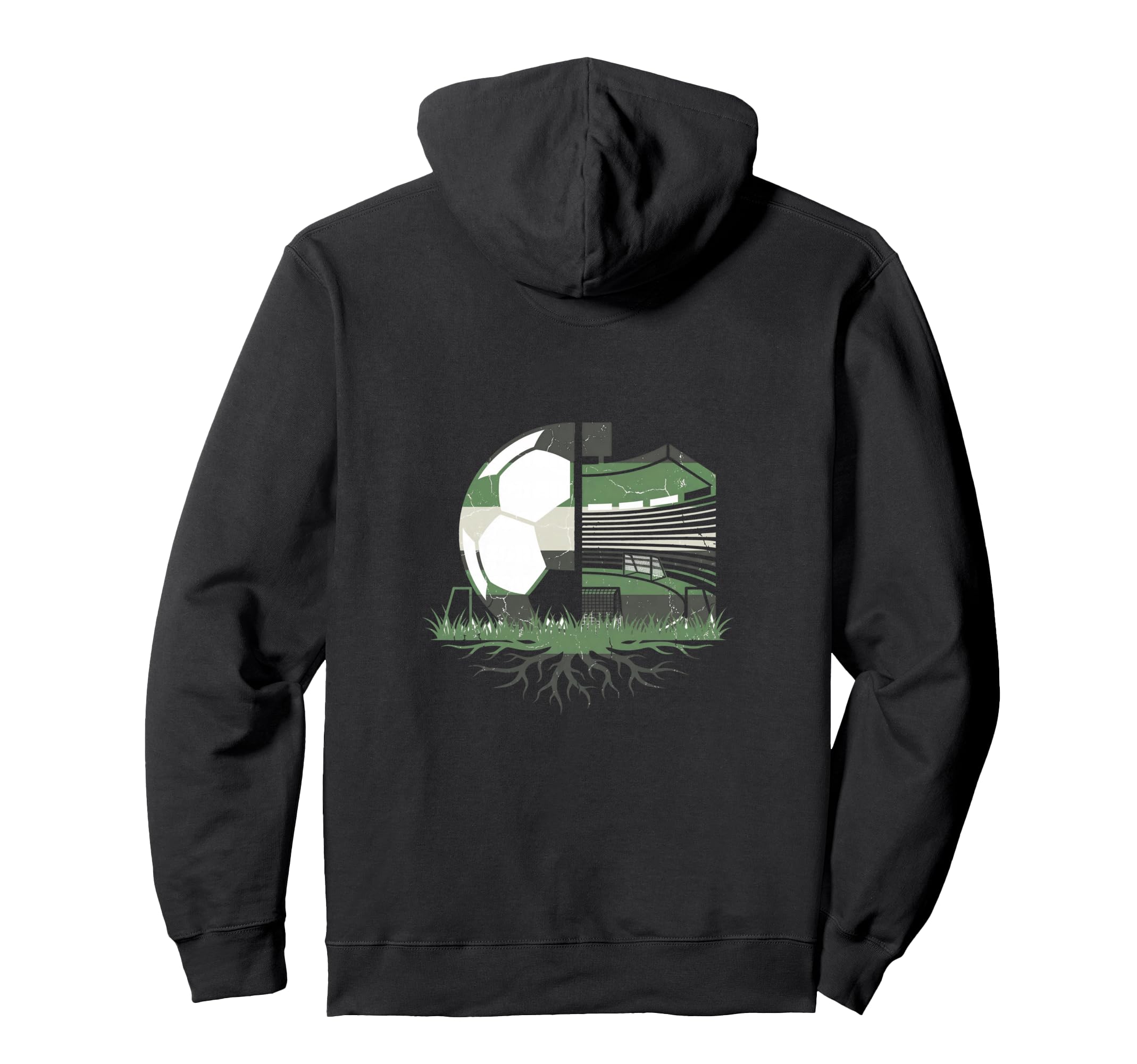 Soccer Ball Field Fusion Nature Hoodie - Minimalist Print Unisex - T-Shirt, Sweatshirt, Hoodie