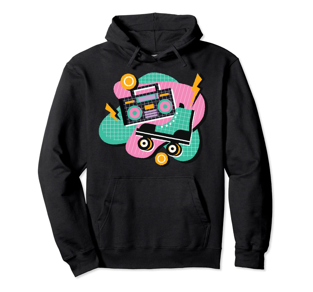 70S 80S Roller Skates Roller Skating Hoodie - Fun Novelty Design Unisex - T-Shirt, Sweatshirt, Hoodie