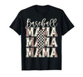 Checkered Baseball Mama Black T-Shirt - Casual Everyday Wear Men Women - T-Shirt, Sweatshirt, Hoodie