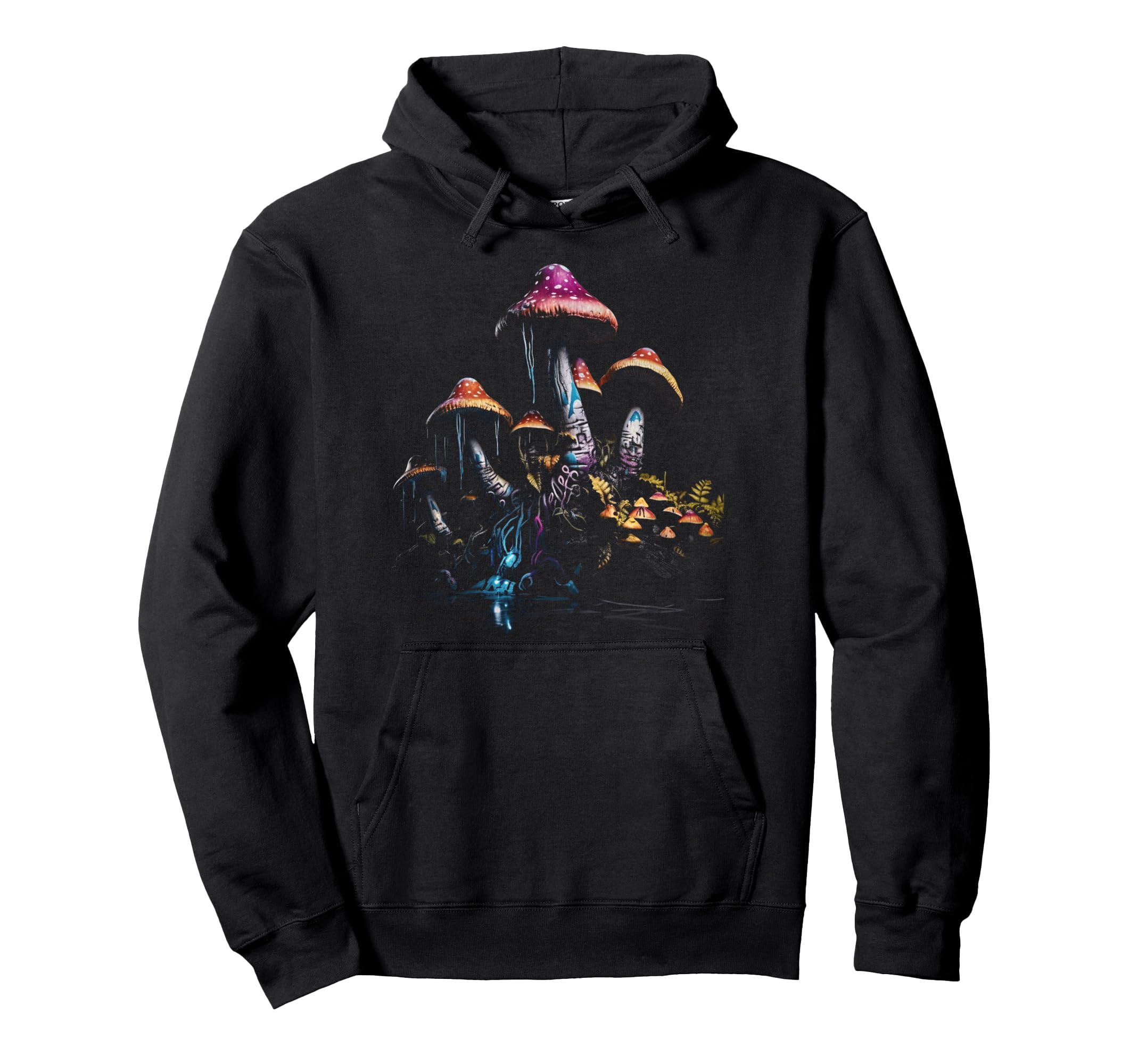 90S Grunge Mushroom Art Aesthetic Hoodie - Custom Art Print Men Women - T-Shirt, Sweatshirt, Hoodie