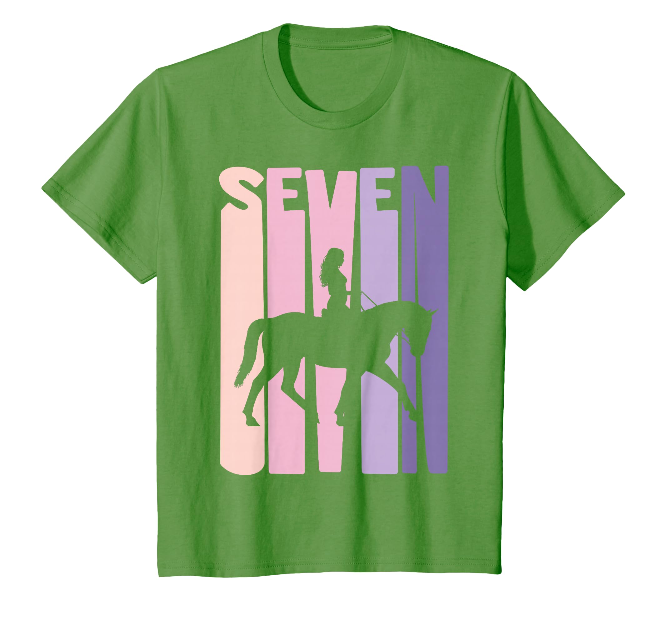 7Th Birthday Gift Horse Rider Fan 7 Years T-Shirt - Unique Graphic Unisex - T-Shirt, Sweatshirt, Hoodie