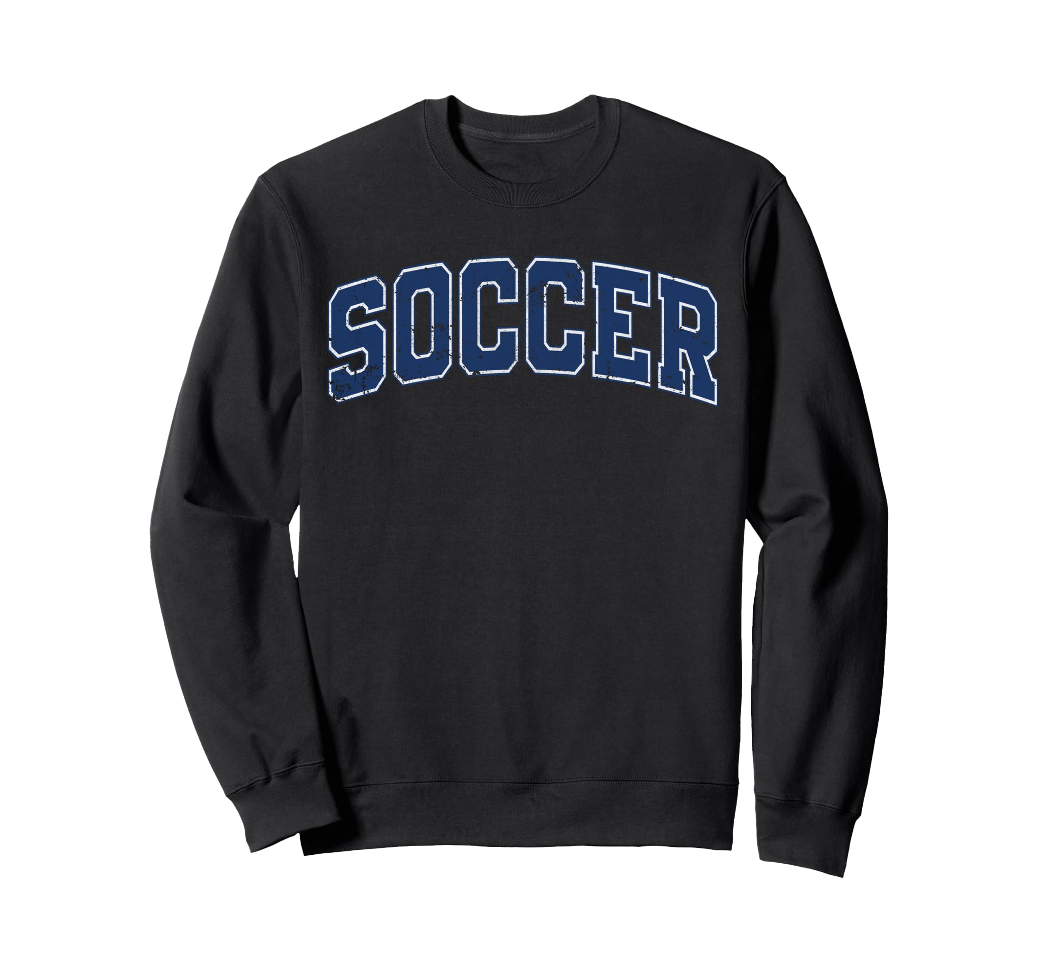 Soccer Varsity Blue Text Sweatshirt - Streetwear Style Unisex - T-Shirt, Sweatshirt, Hoodie