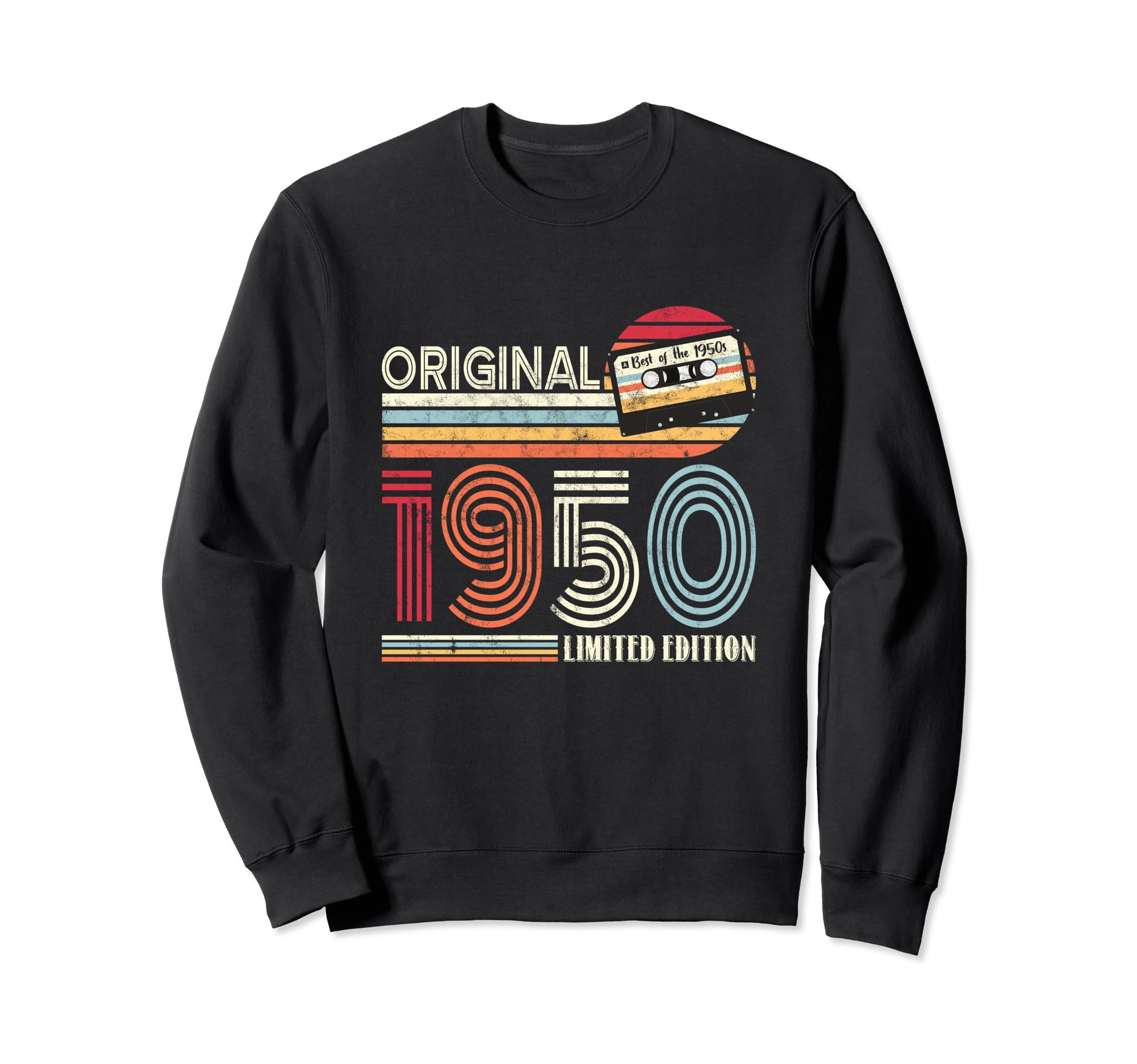 Original 1950 Birthday Guitar Sweatshirt - Minimalist Print for Adults - T-Shirt, Sweatshirt, Hoodie