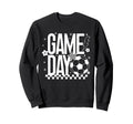 Game Day Soccer Season Mom Checkered Sweatshirt - Unique Graphic Unisex - T-Shirt, Sweatshirt, Hoodie