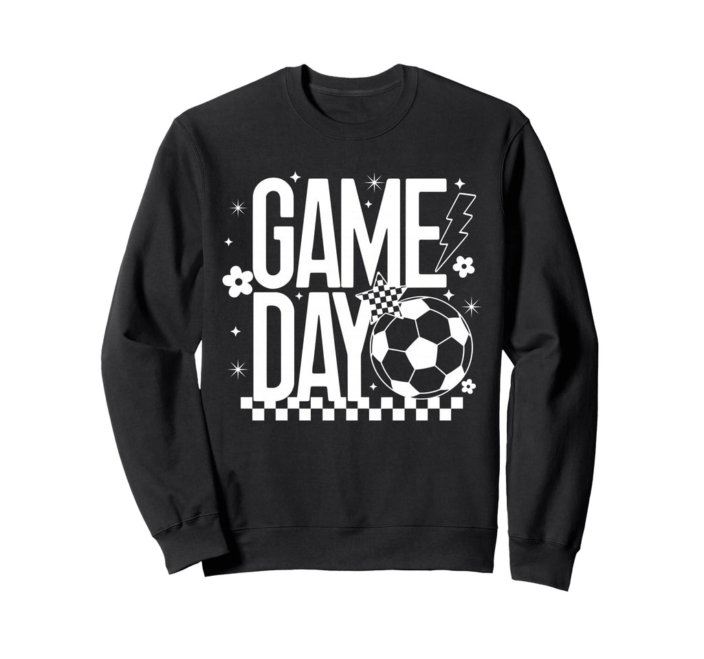 Game Day Soccer Season Mom Checkered Sweatshirt - Custom Art Print Unisex - T-Shirt, Sweatshirt, Hoodie