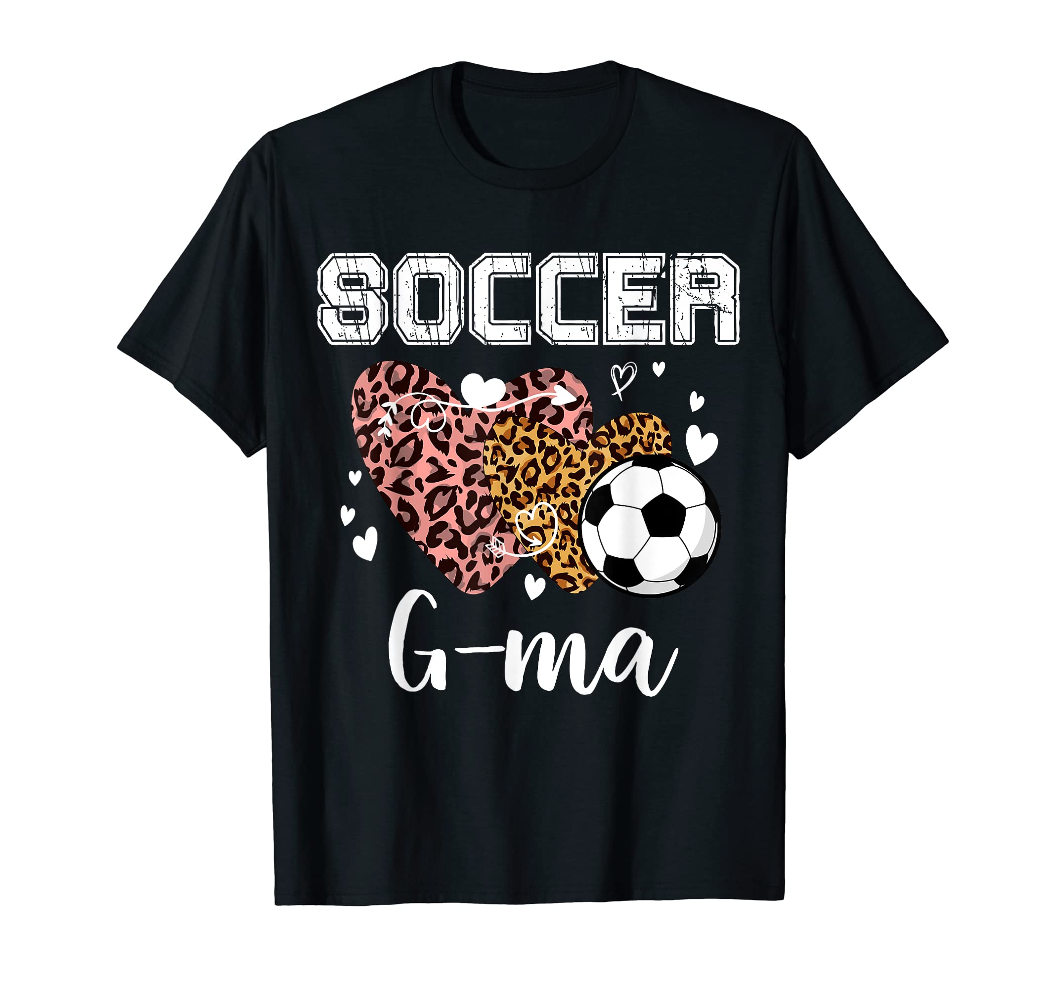 Soccer G Ma Heart Leopard Grandma T-Shirt - Fun Novelty Design Unisex - T-Shirt, Sweatshirt, Hoodie