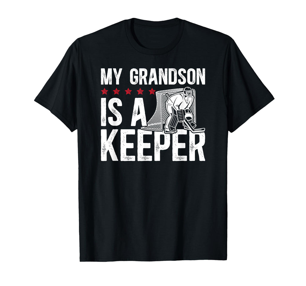 Ice Hockey Keeper Grandpa Hockey Goalie T-Shirt - Graphic Print for Adults - T-Shirt, Sweatshirt, Hoodie