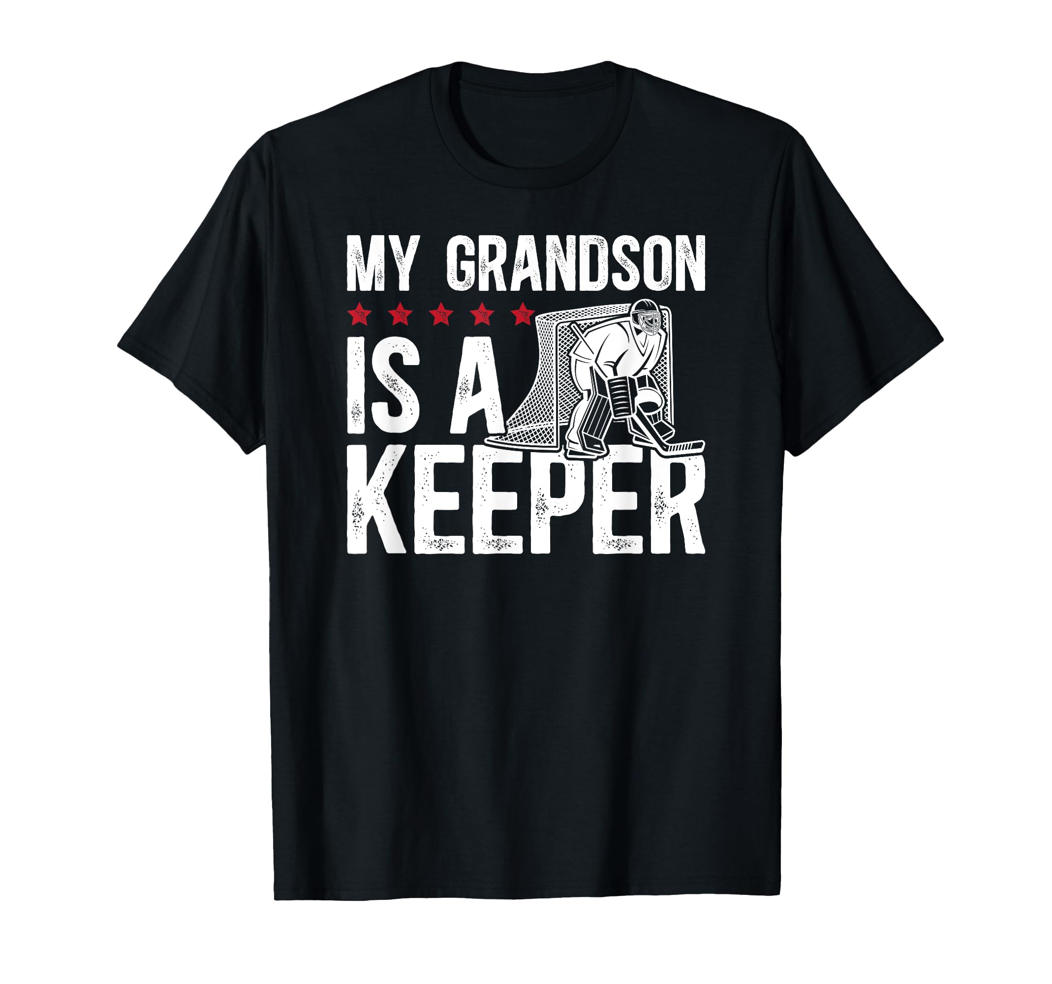 Ice Hockey Keeper Grandpa Hockey Goalie T-Shirt - Graphic Print for Adults - T-Shirt, Sweatshirt, Hoodie