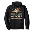 Glacier National Park Montana Outdoor Hoodie - Aesthetic Graphic Men Women - T-Shirt, Sweatshirt, Hoodie