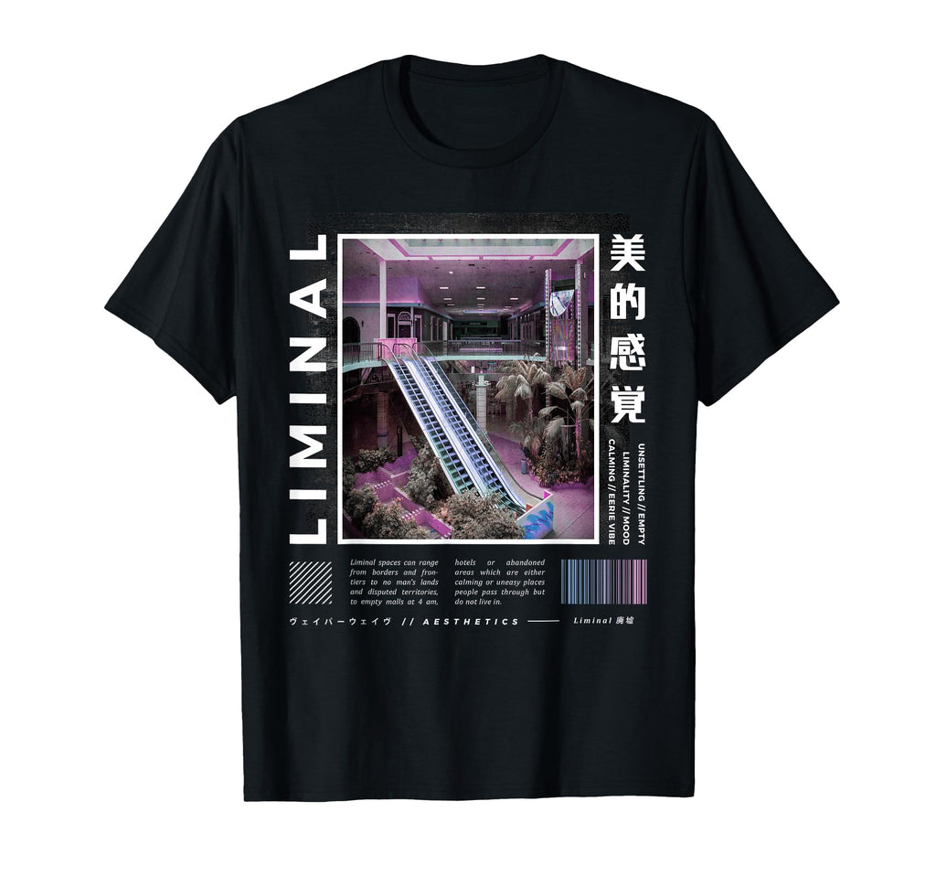 Liminal Spaces Vaporwave Aesthetic Kawaii T-Shirt - Graphic Print Unisex - T-Shirt, Sweatshirt, Hoodie