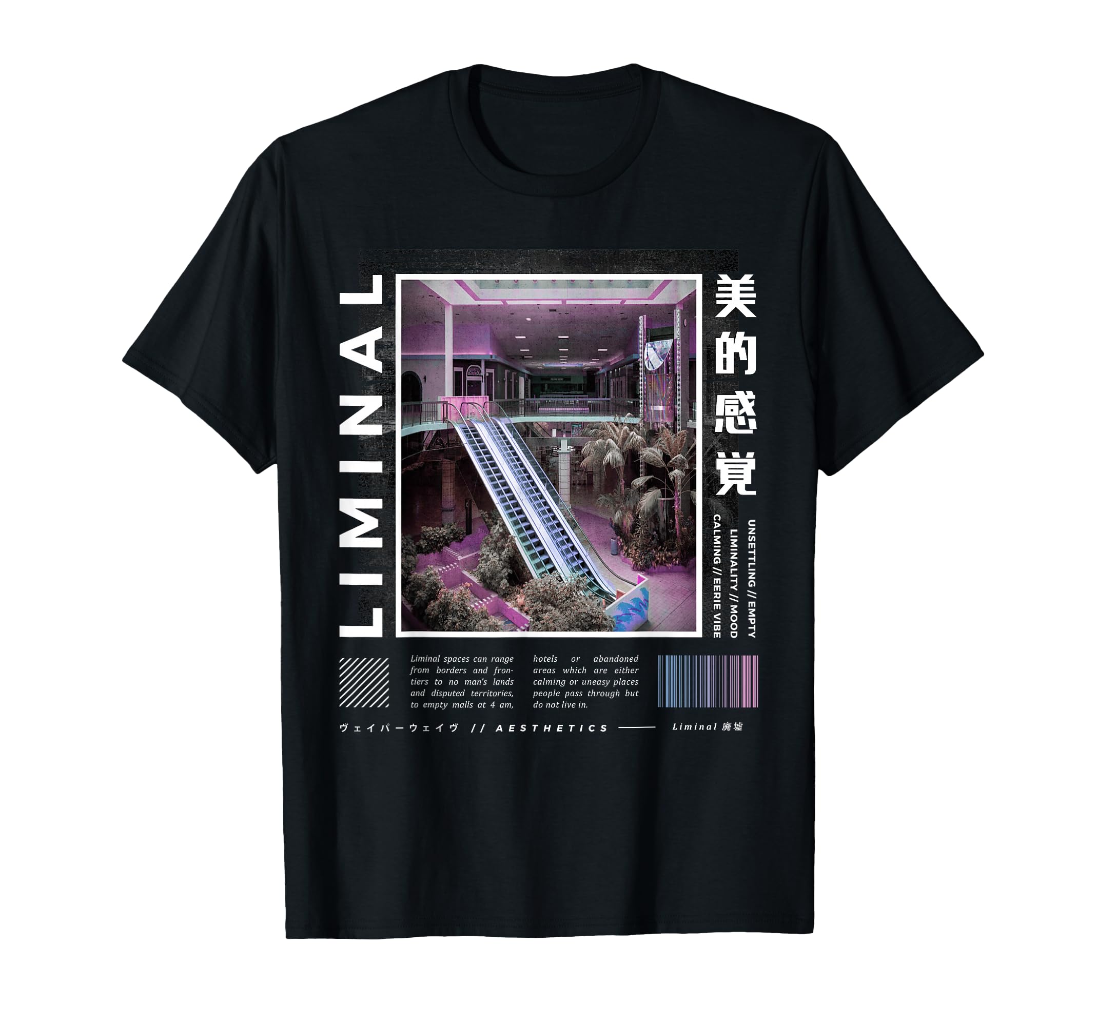 Liminal Spaces Vaporwave Aesthetic Kawaii T-Shirt - Graphic Print Unisex - T-Shirt, Sweatshirt, Hoodie