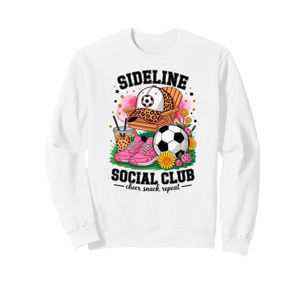 Sideline Social Club Soccer Mom Sweatshirt - Minimalist Print Men Women - T-Shirt, Sweatshirt, Hoodie