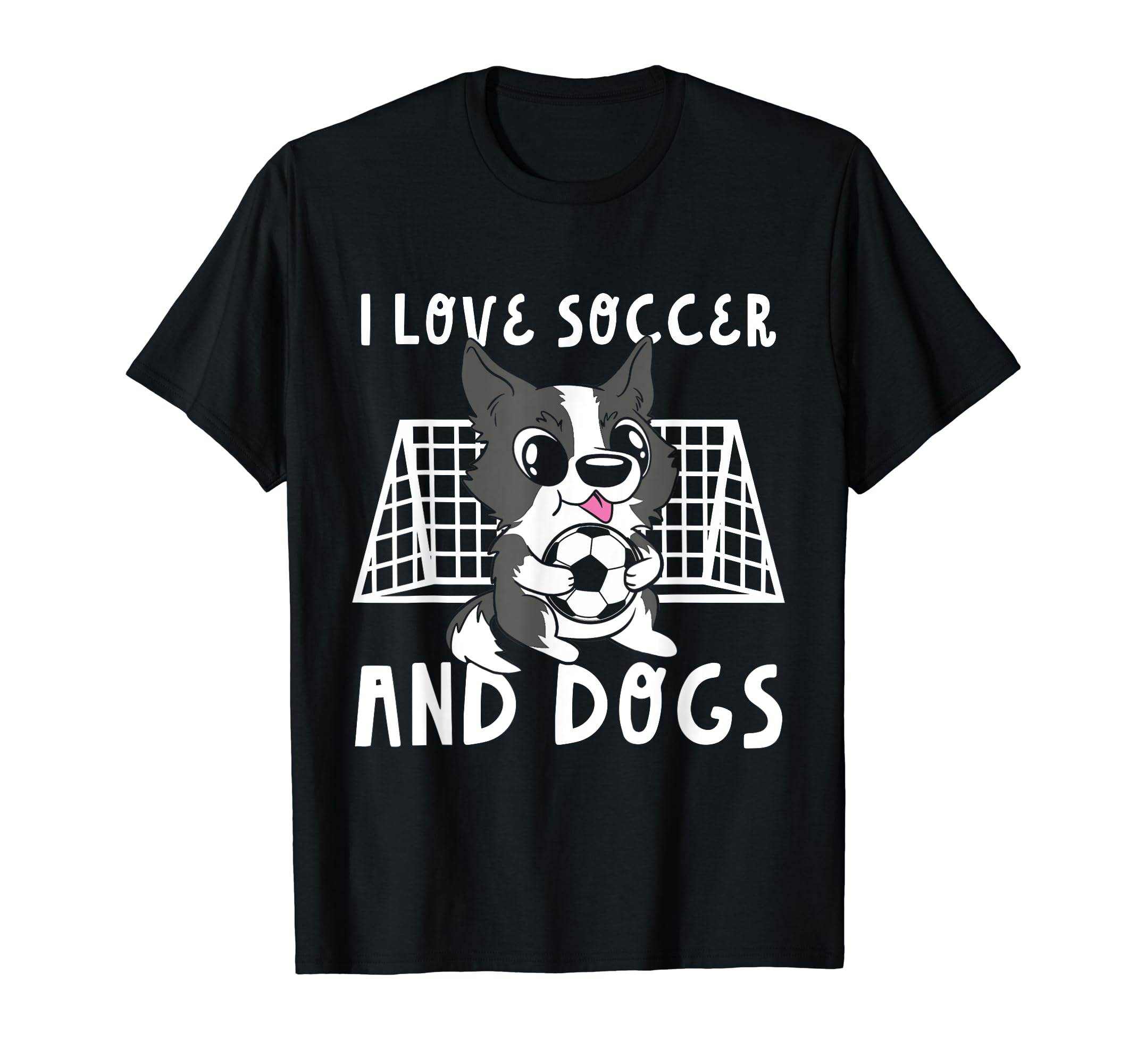 I Love Soccer And Dogs Goalie T-Shirt - Custom Art Print for Adults - T-Shirt, Sweatshirt, Hoodie