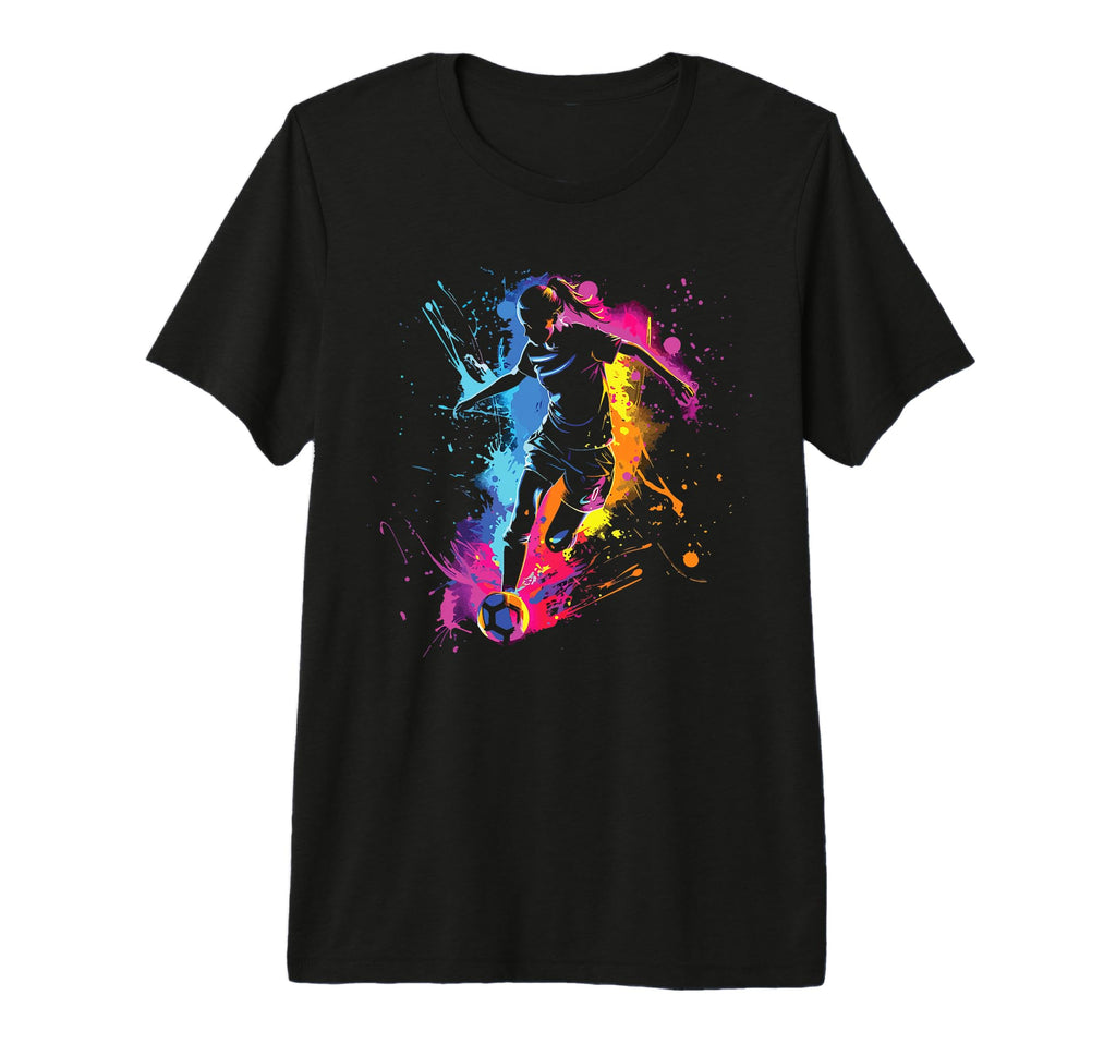 Ball Game Football Paint Splash Soccer T-Shirt - Unique Graphic Men Women - T-Shirt, Sweatshirt, Hoodie