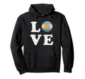 Love Argentina Flag Soccer Ball Hoodie - Novelty Apparel for Adults - T-Shirt, Sweatshirt, Hoodie