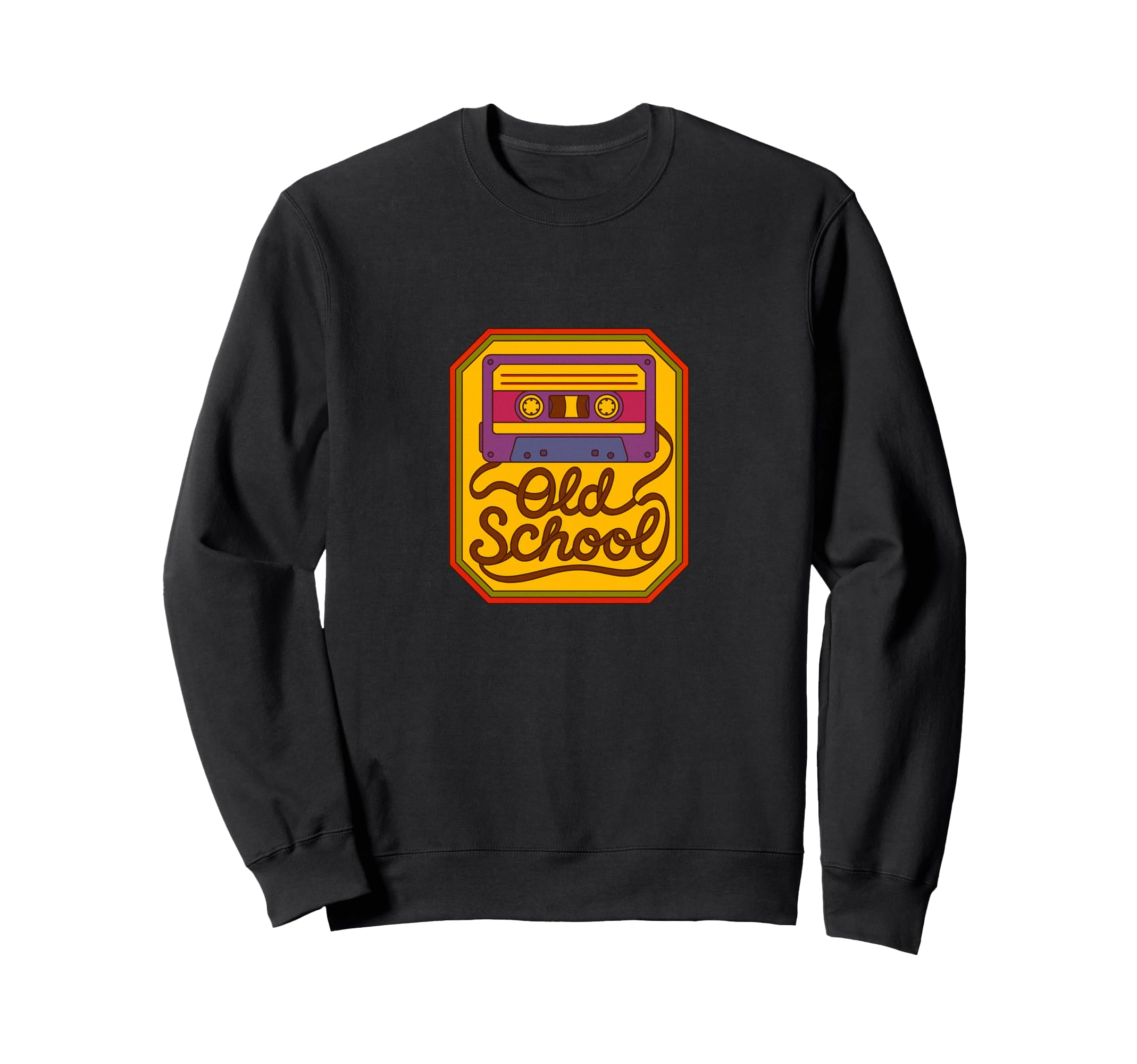 Old School Illustration Cassette Sweatshirt - Novelty Apparel for Adults - T-Shirt, Sweatshirt, Hoodie