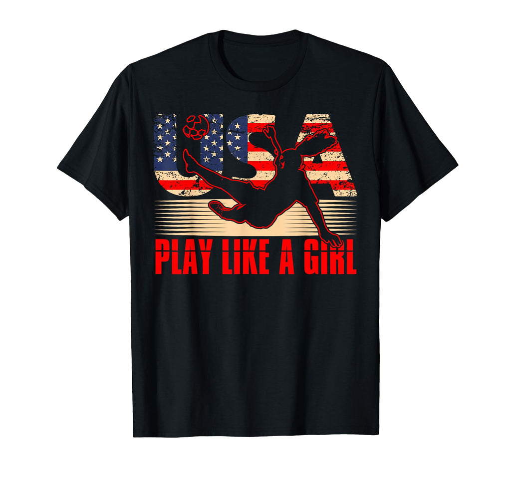 Play Like Usa America Flag Soccer T-Shirt - Aesthetic Graphic Unisex - T-Shirt, Sweatshirt, Hoodie