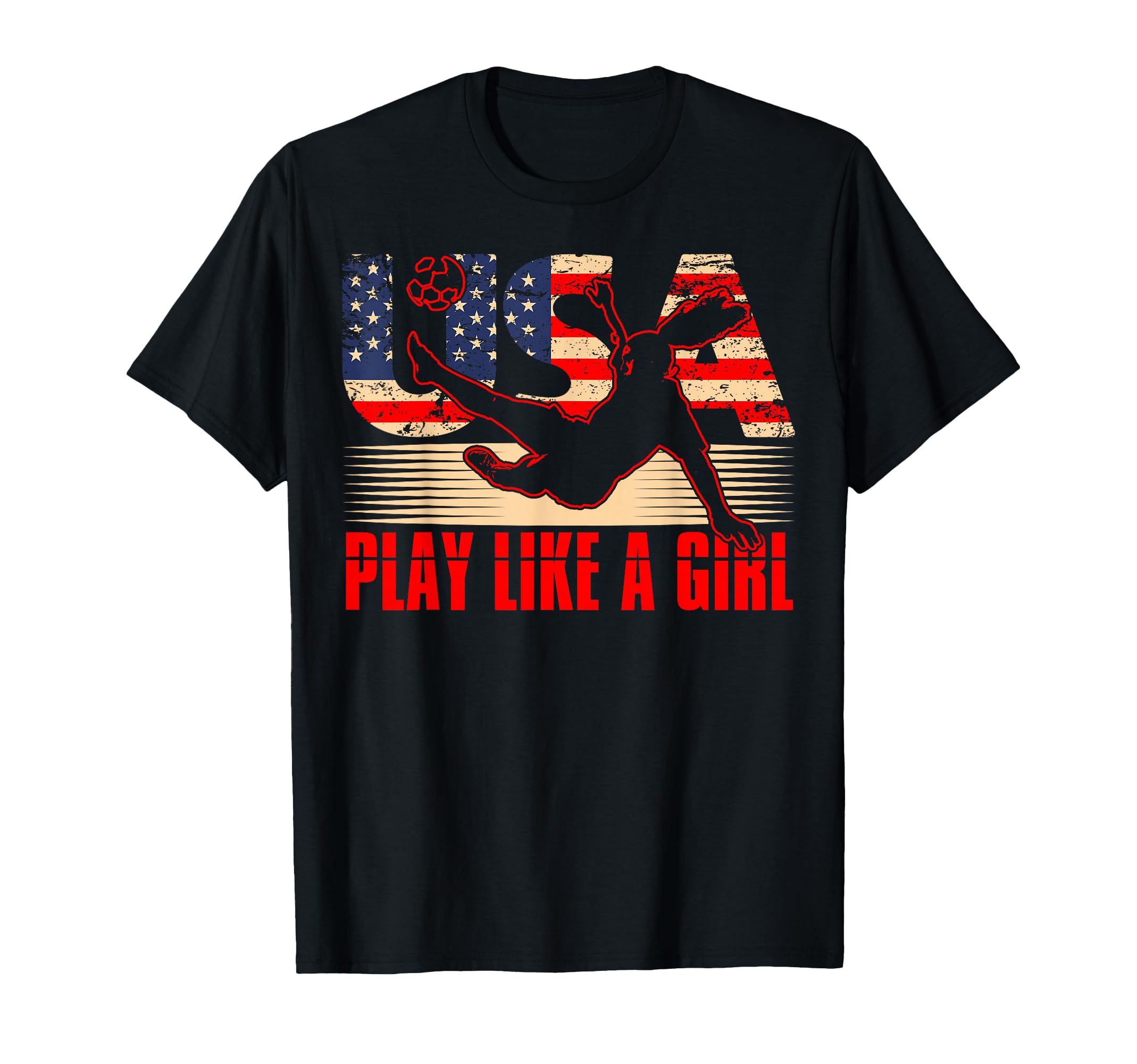 Play Like Usa America Flag Soccer T-Shirt - Aesthetic Graphic Unisex - T-Shirt, Sweatshirt, Hoodie