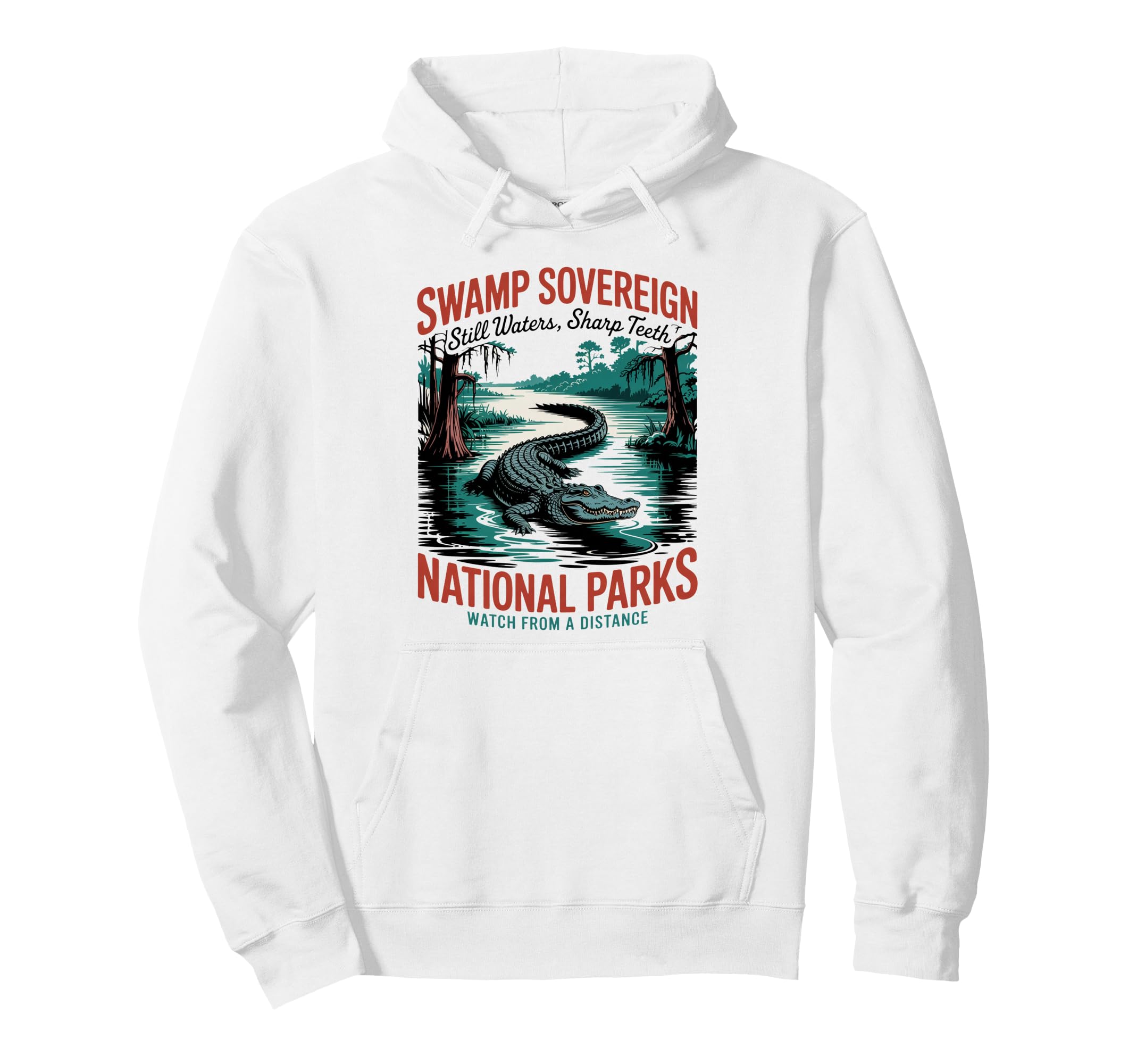 Everglades Gator National Parks Swamp Hoodie - Custom Art Print for Adults - T-Shirt, Sweatshirt, Hoodie
