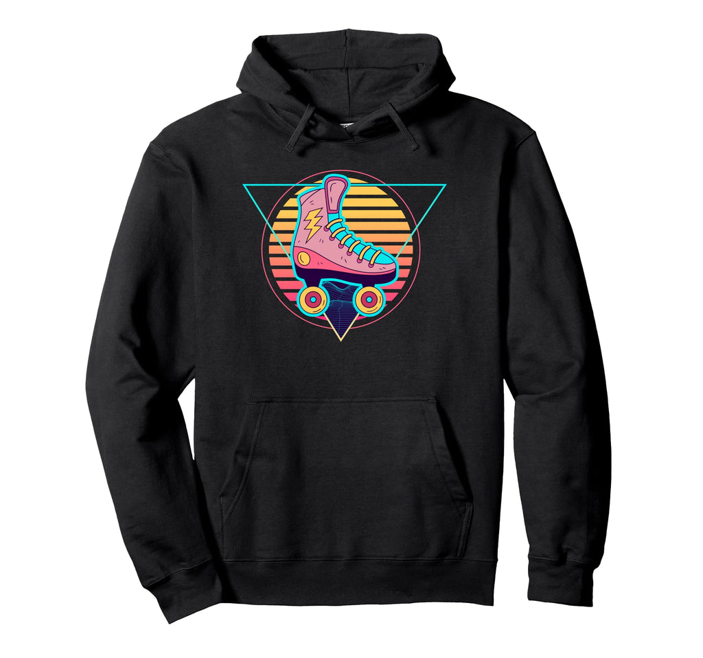 Futuristic Synthwave Roller Skate Hoodie - Minimalist Print Men Women - T-Shirt, Sweatshirt, Hoodie