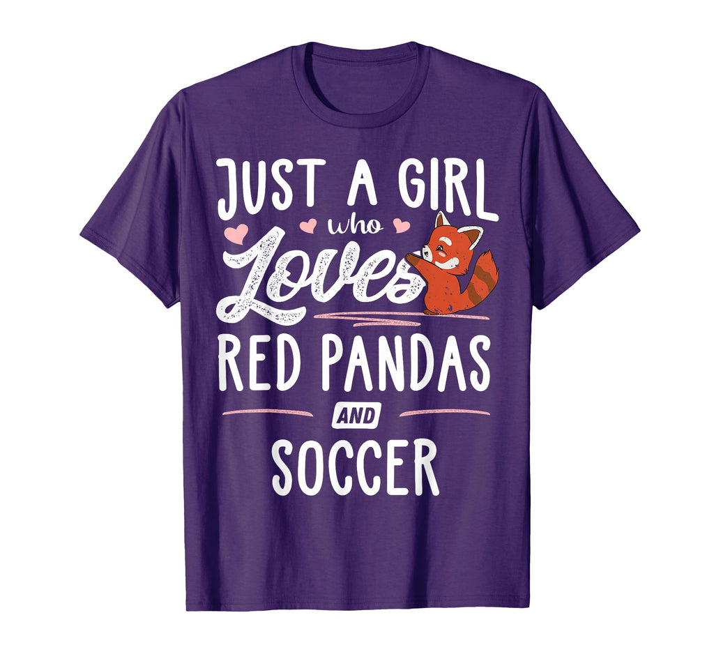 Just Who Loves Red Pandas And Soccer T-Shirt - Trendy Graphic for Adults - T-Shirt, Sweatshirt, Hoodie