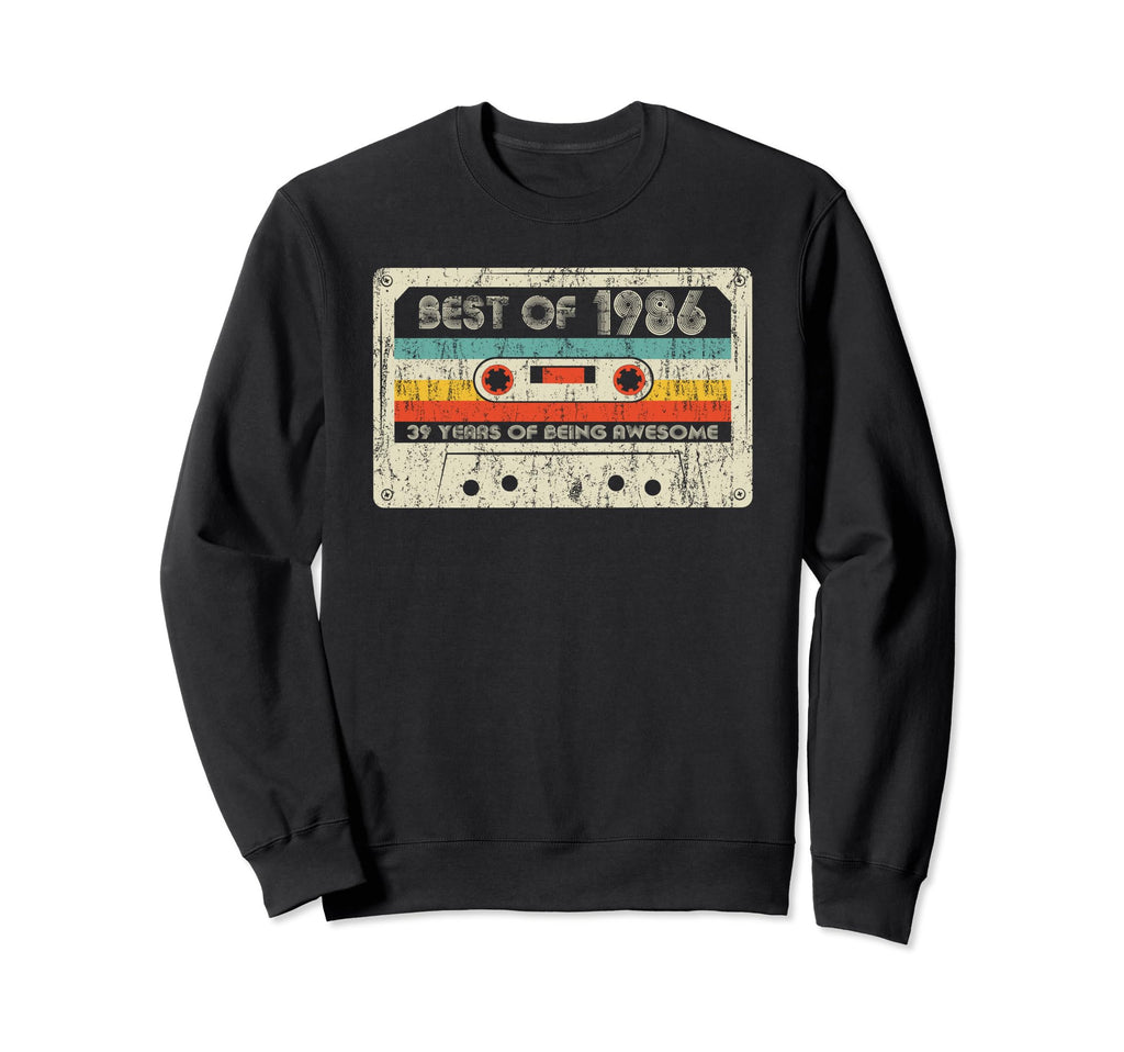 Best 1986 1986 Birthday Cassette Tape Sweatshirt - Minimalist Print Unisex - T-Shirt, Sweatshirt, Hoodie