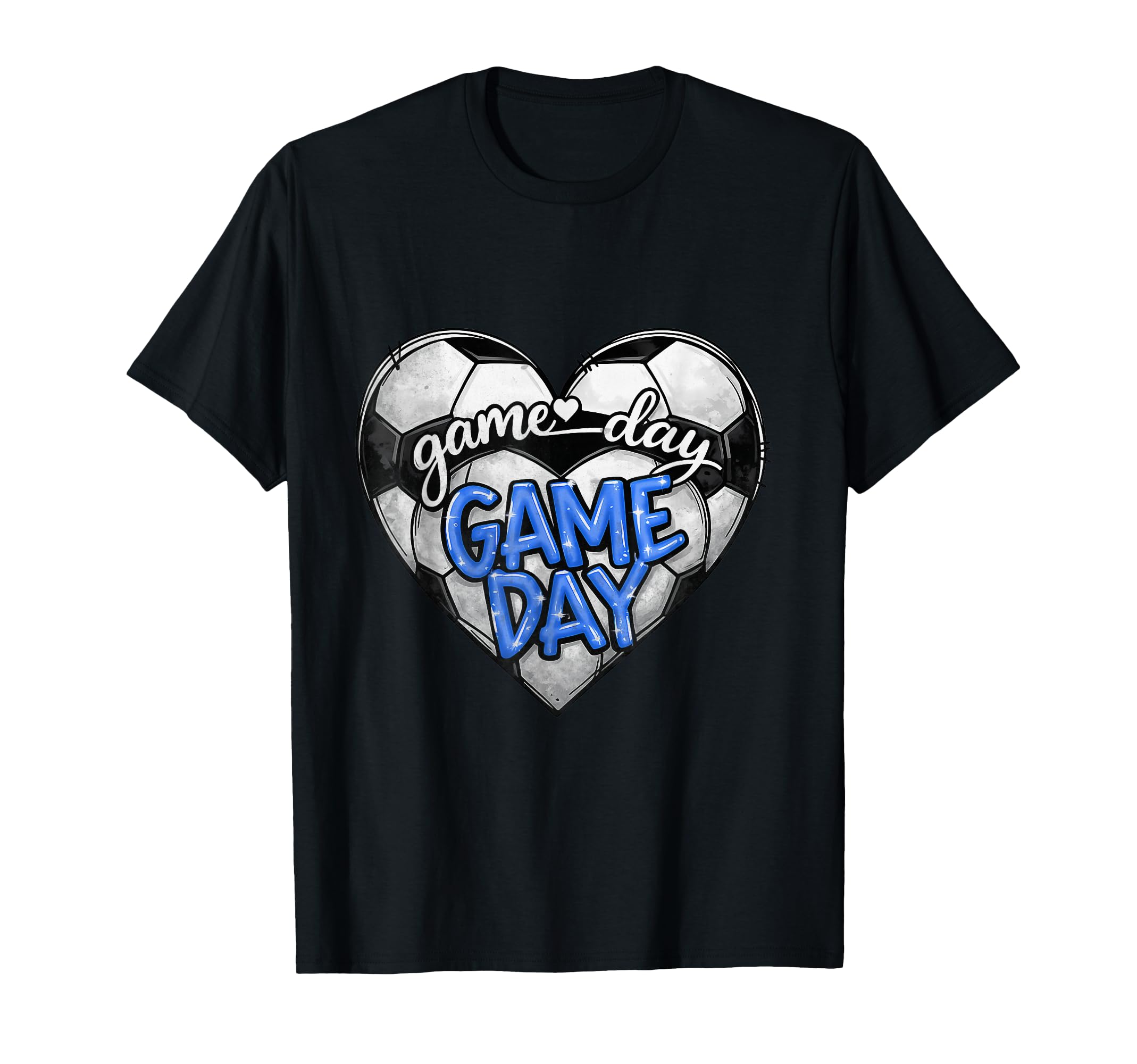 Game Day Soccer Ball Heart T-Shirt - Trendy Graphic for Adults - T-Shirt, Sweatshirt, Hoodie