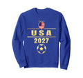 American Flag Soccer Team Sweatshirt - Casual Everyday Wear for Adults - T-Shirt, Sweatshirt, Hoodie