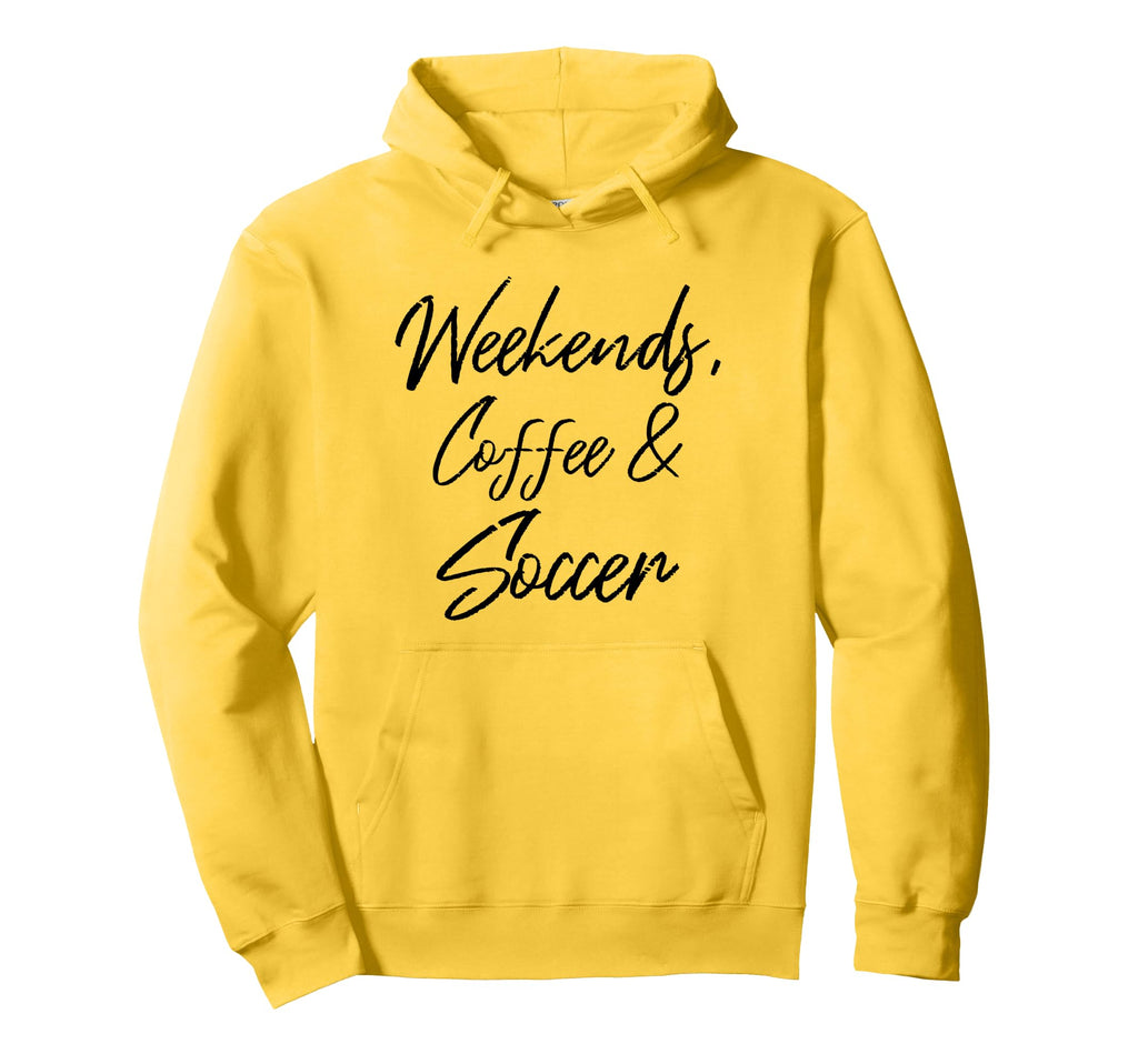 Weekends Coffee And Soccer Players Fan Hoodie - Trendy Graphic for Adults - T-Shirt, Sweatshirt, Hoodie