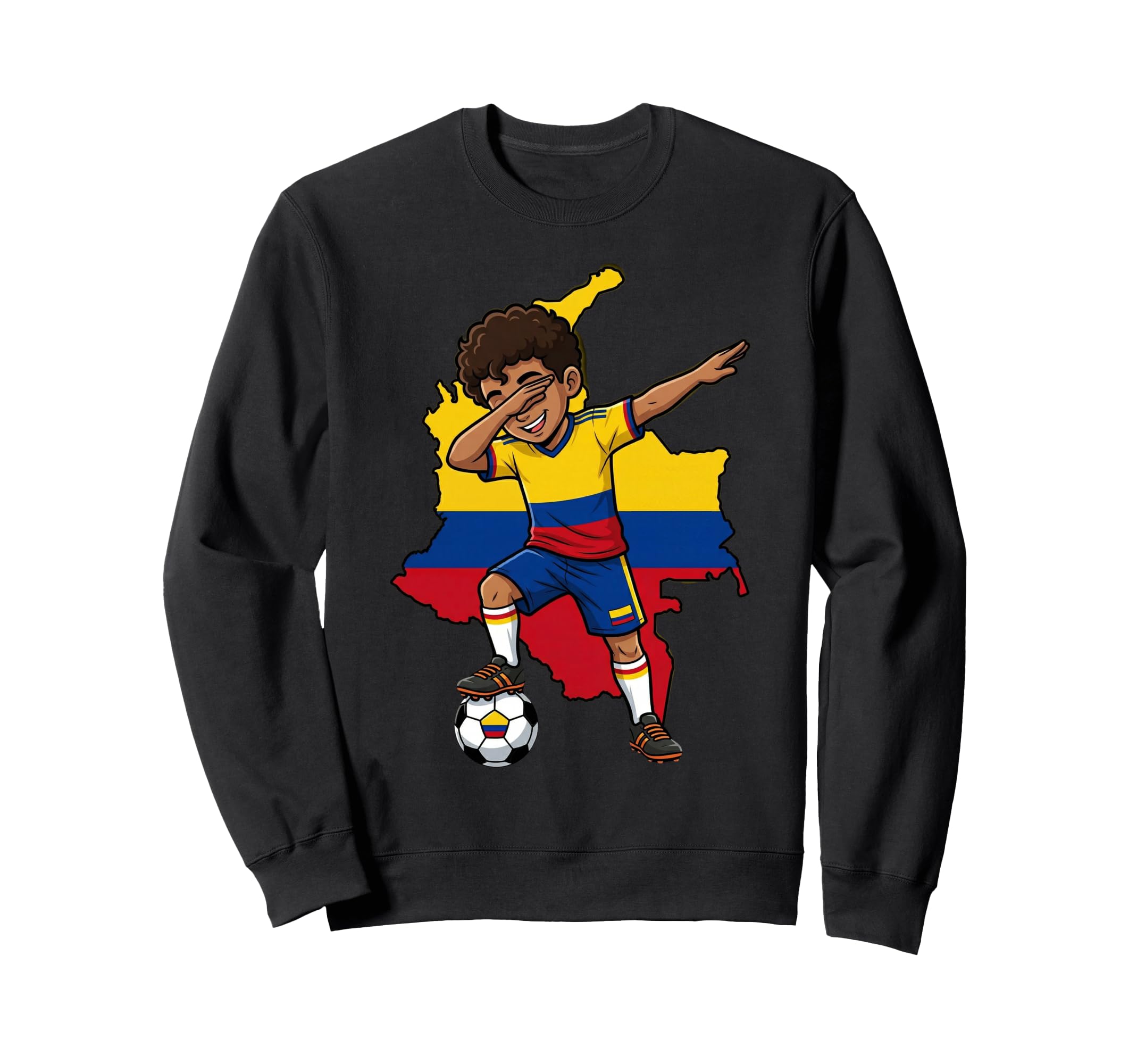 Colombia Soccer Dab Flag Football Sweatshirt - Streetwear Style Men Women - T-Shirt, Sweatshirt, Hoodie
