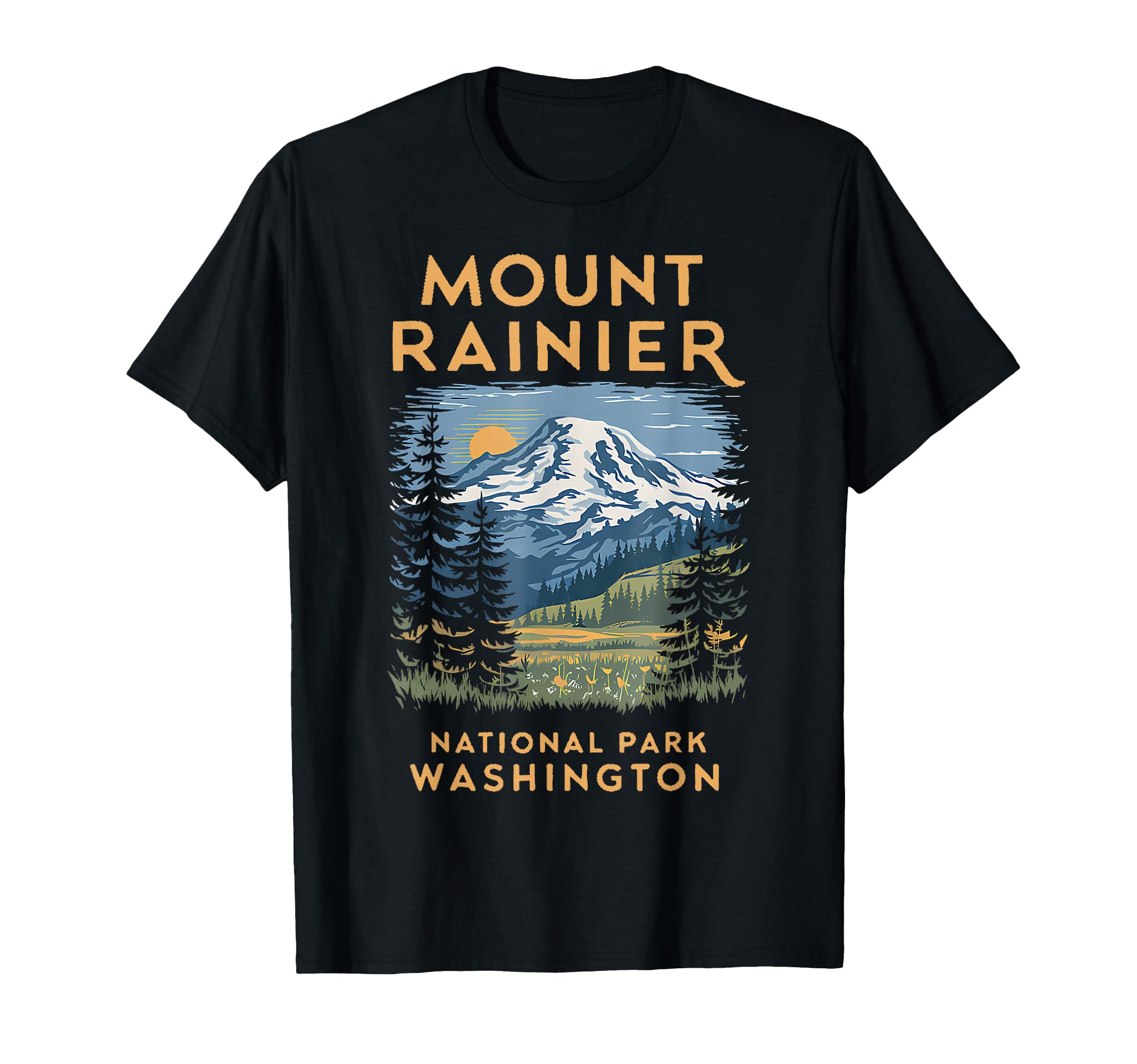 Stunning Mount Rainier National Park T-Shirt - Unique Graphic Unisex - T-Shirt, Sweatshirt, Hoodie