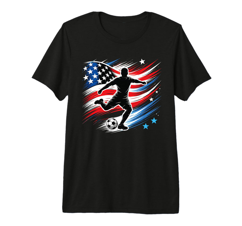 Usa Patriotic Soccer Lover Dad T-Shirt - Casual Everyday Wear Men Women - T-Shirt, Sweatshirt, Hoodie