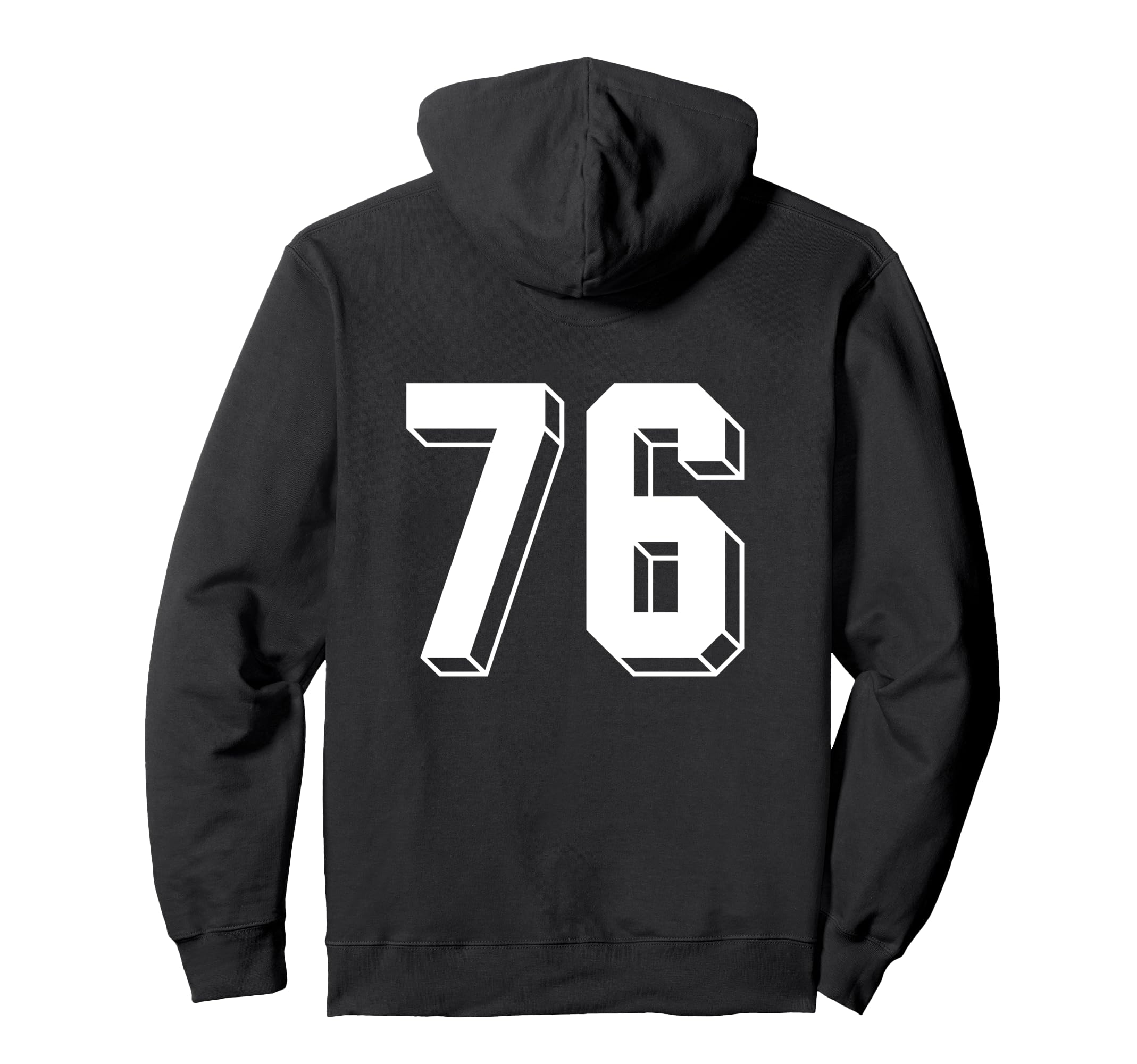 Number 76 Backside 80S 90S Team Hoodie - Streetwear Style for Adults - T-Shirt, Sweatshirt, Hoodie
