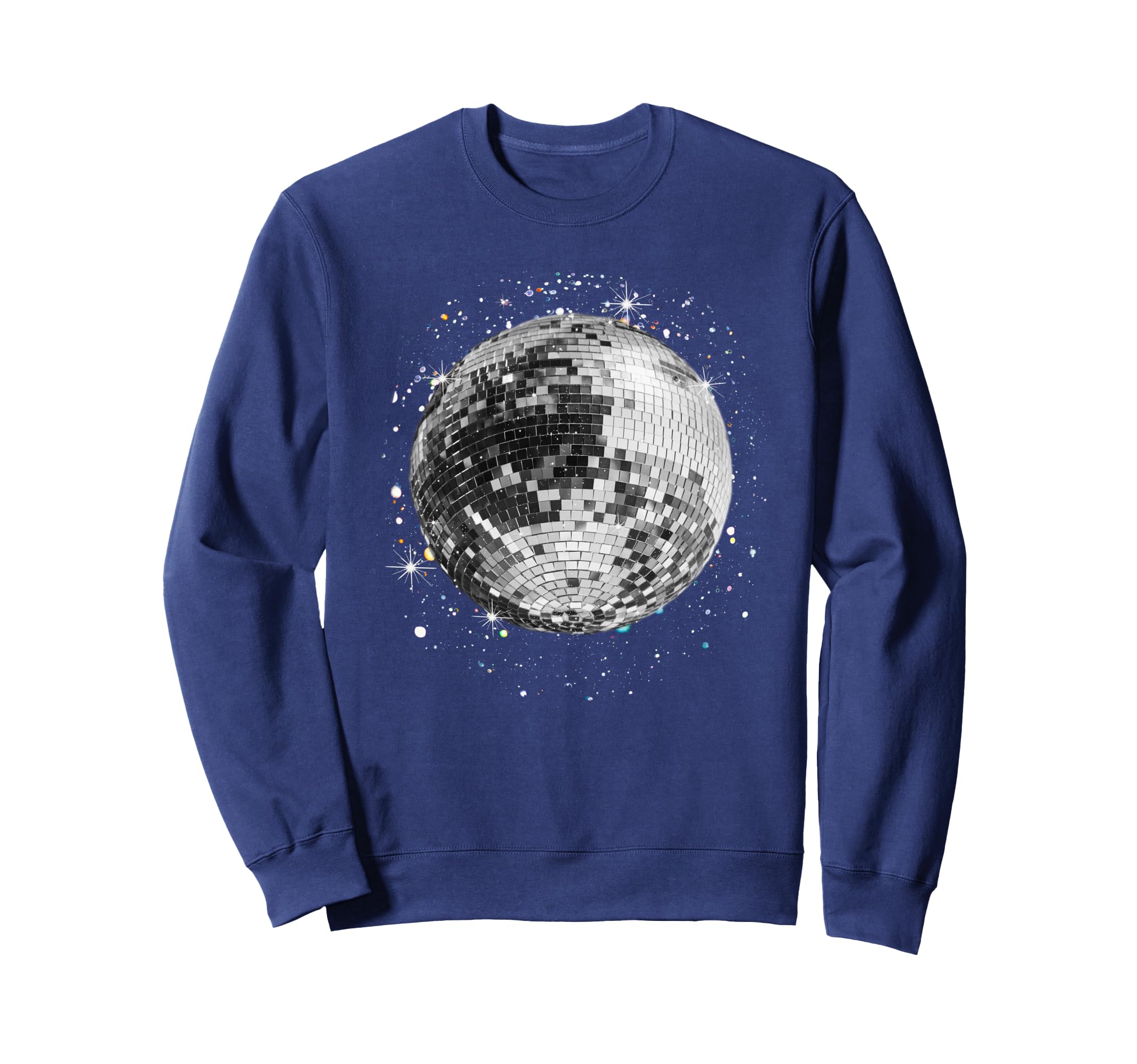Black And White Disco Ball Club Sweatshirt - Trendy Graphic Unisex - T-Shirt, Sweatshirt, Hoodie