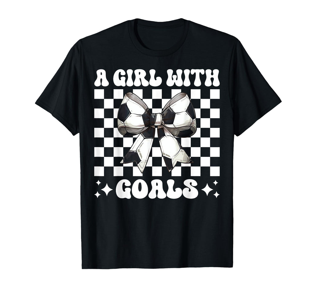 Goals Soccer Coquette Bow T-Shirt - Trendy Graphic for Adults - T-Shirt, Sweatshirt, Hoodie