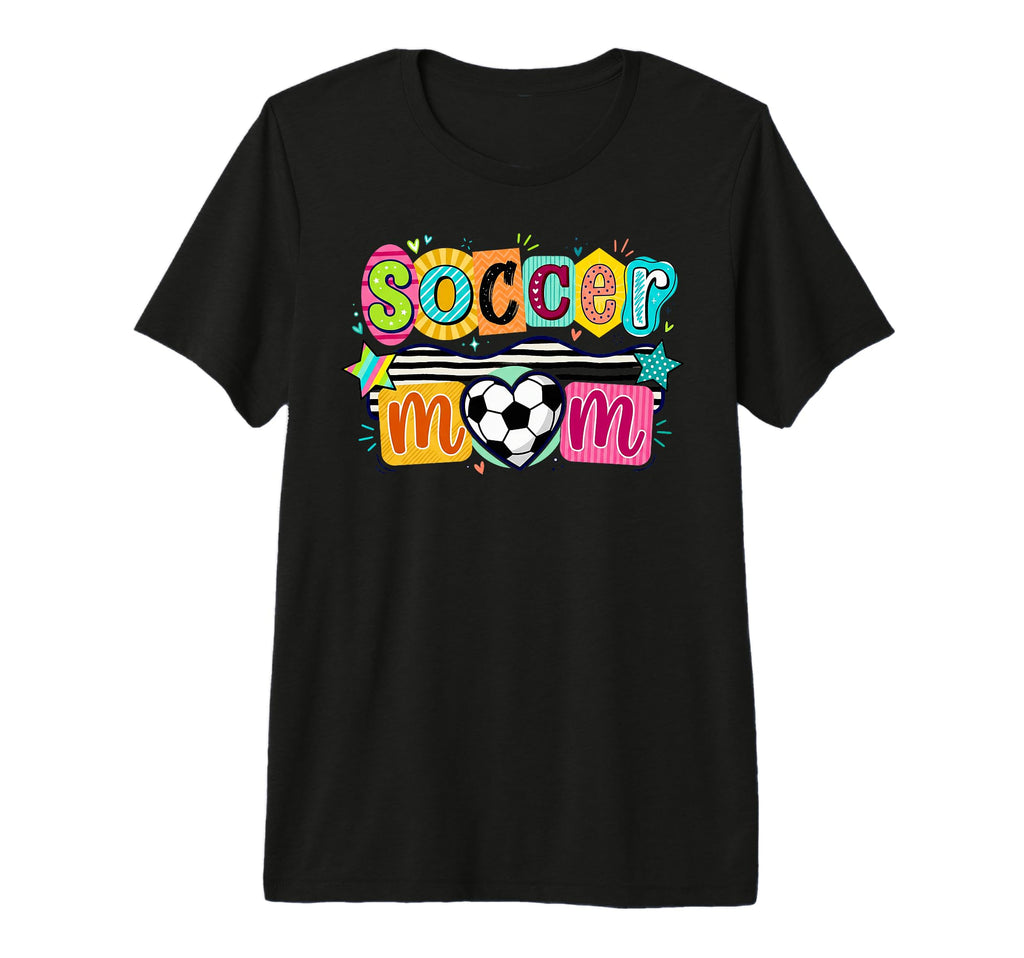 Soccer Mom Heart Fun Outfit Sports Moms T-Shirt - Custom Art Print Unisex - T-Shirt, Sweatshirt, Hoodie