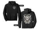 2 Sided Hell And Steel Skull Pistons Hoodie - Casual Everyday Wear Unisex - T-Shirt, Sweatshirt, Hoodie