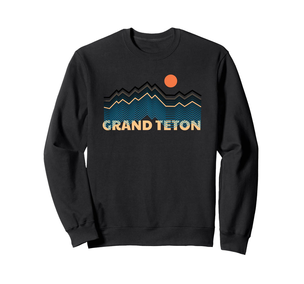 Grand Teton National Park Throwback Sweatshirt - Minimalist Print Men Women - T-Shirt, Sweatshirt, Hoodie