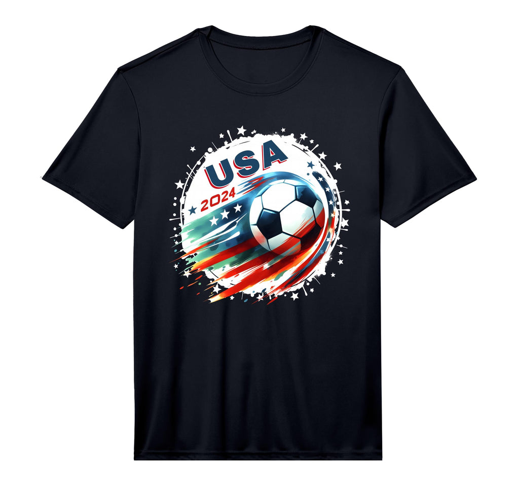 American Flag Soccer Soccer 2024 T-Shirt - Graphic Print for Adults - T-Shirt, Sweatshirt, Hoodie