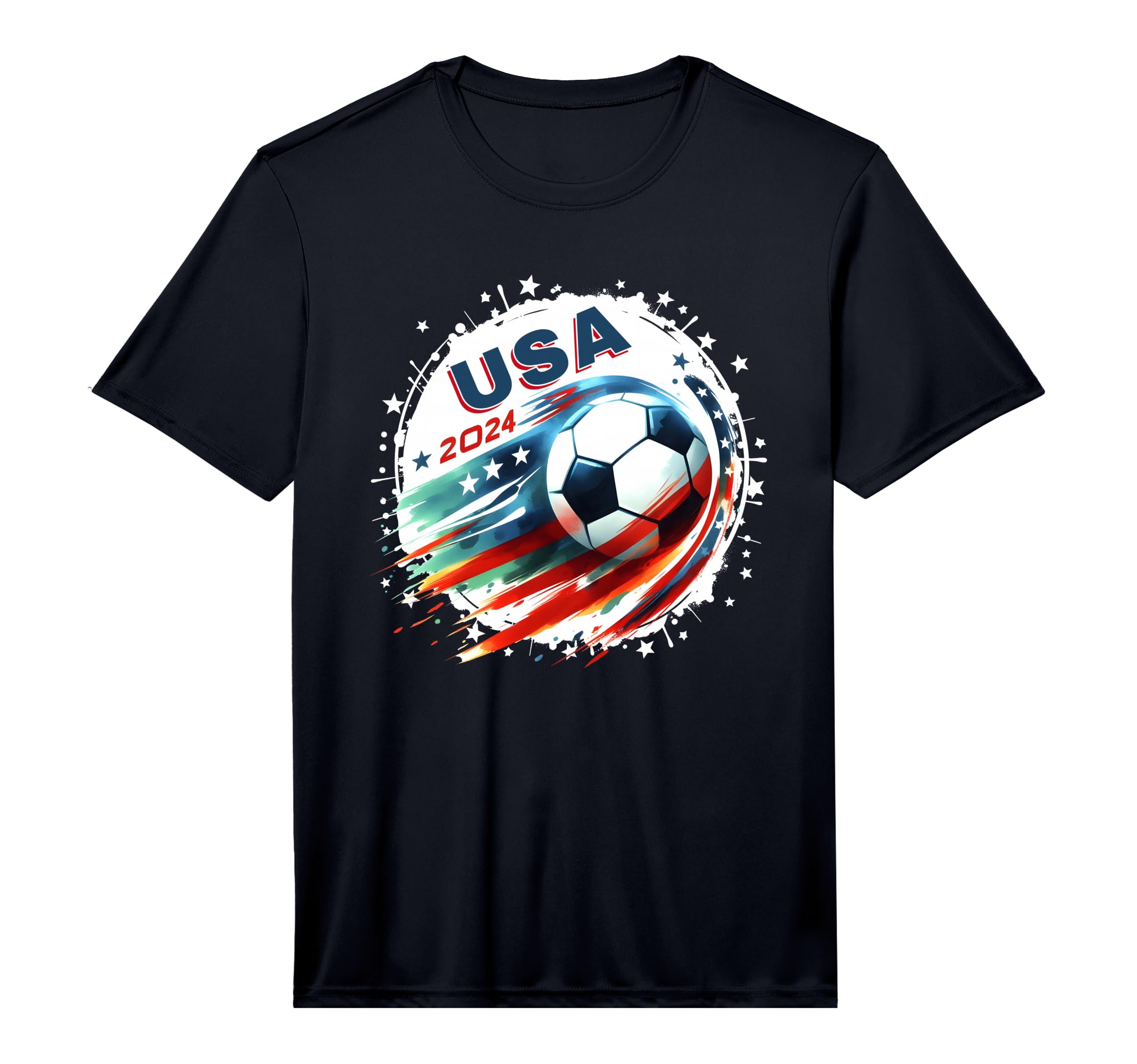 American Flag Soccer Soccer 2024 T-Shirt - Graphic Print for Adults - T-Shirt, Sweatshirt, Hoodie